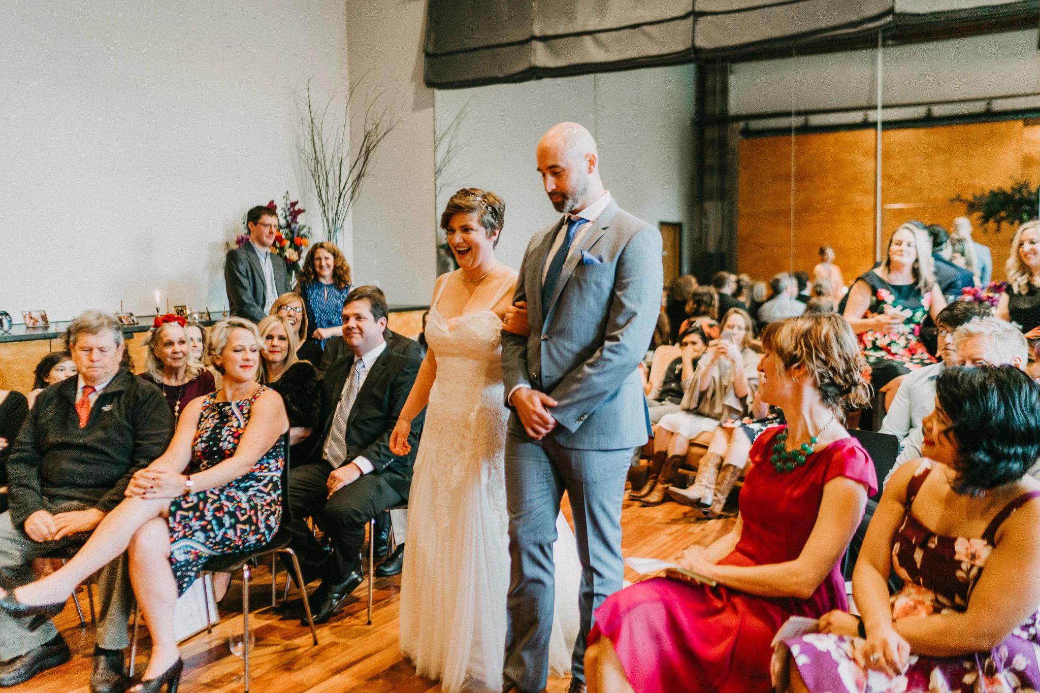 10 degrees Seattle Wedding Ceremony Procession Best man