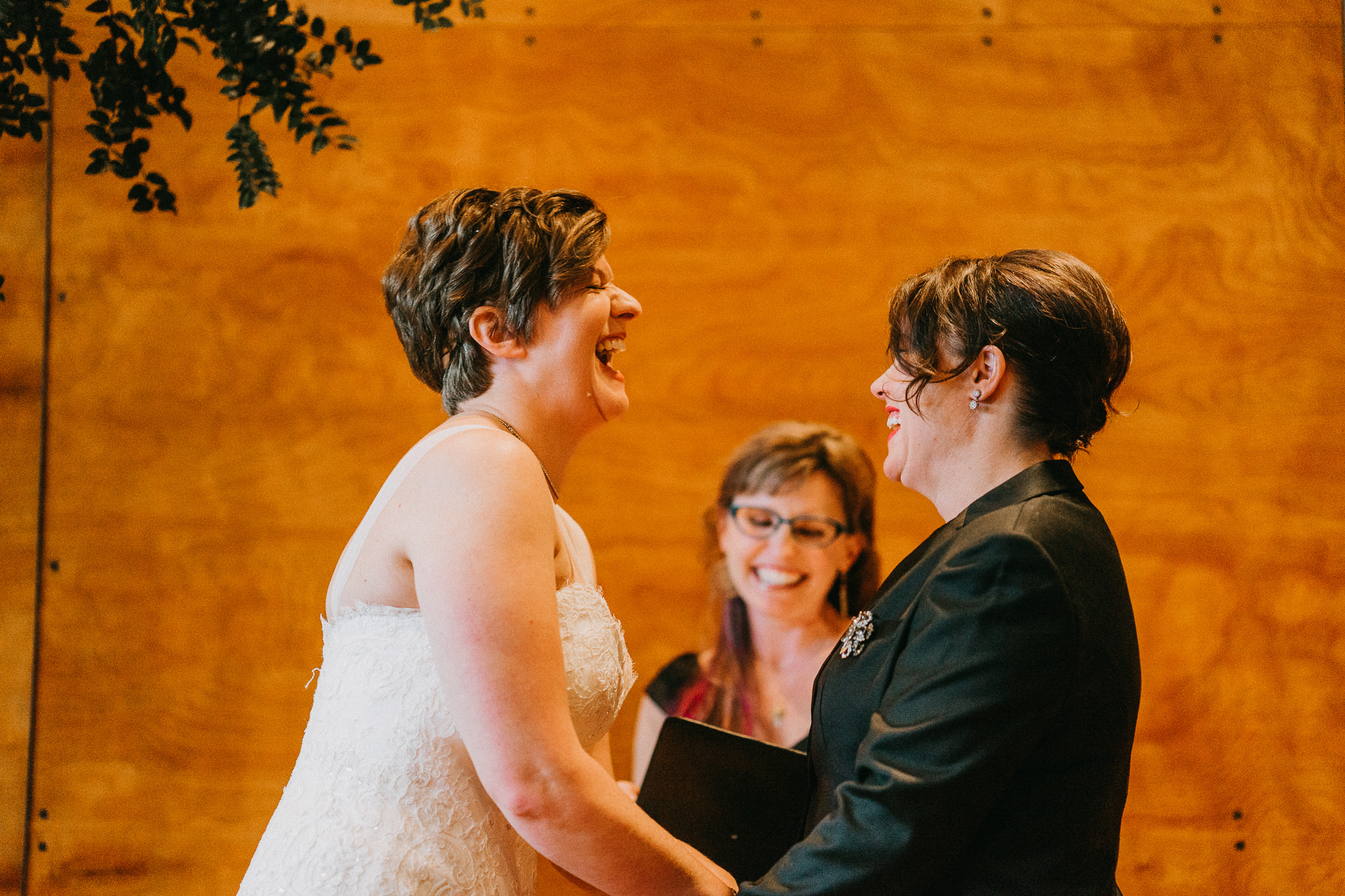 Smiling Laughing Happy Bride Same Sex