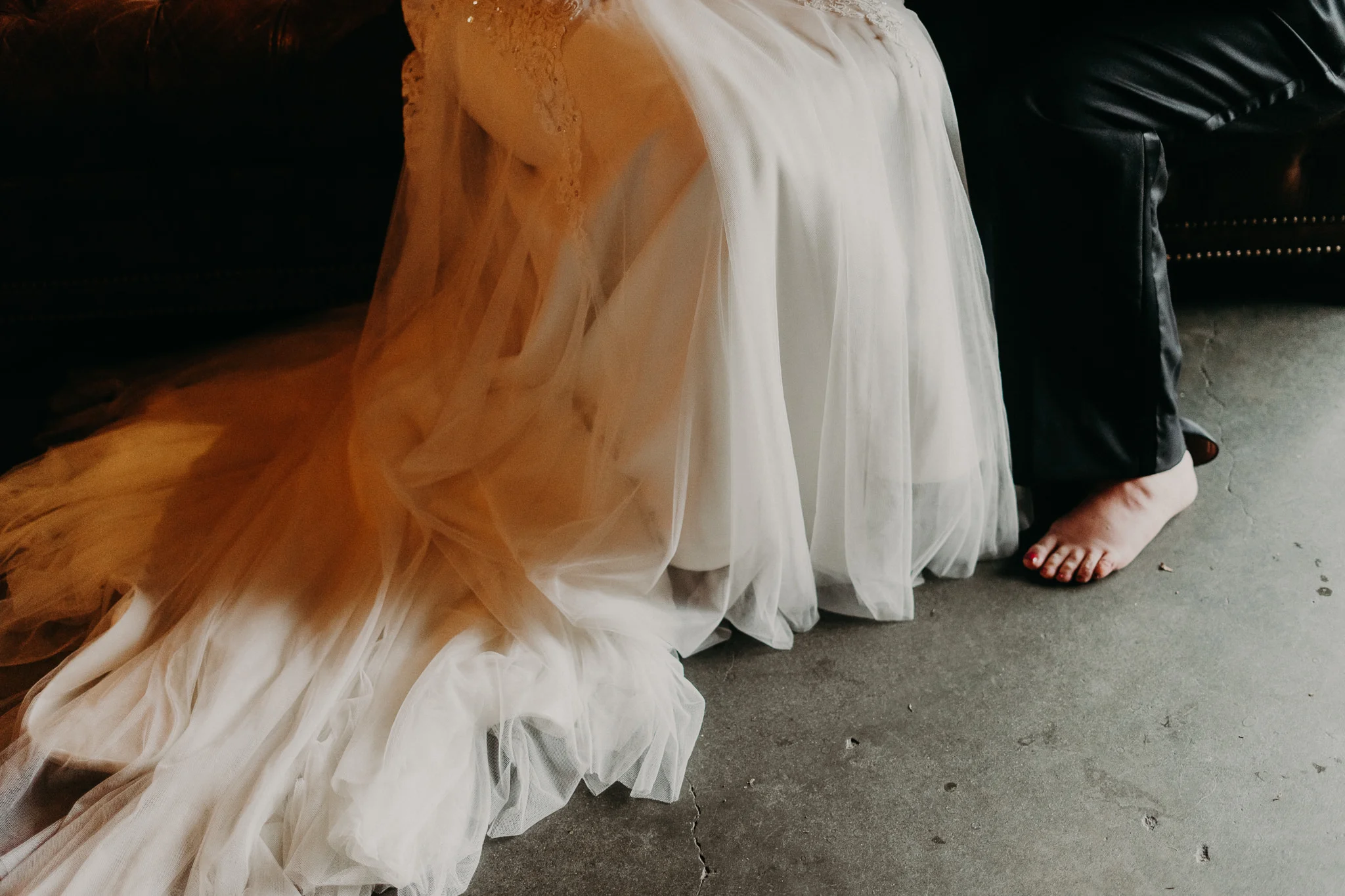 Dress Gown Pant Suit Wedding Feet