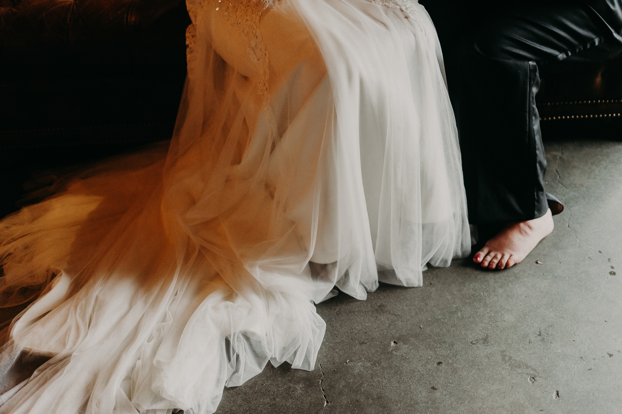 Dress Gown Pant Suit Wedding Feet