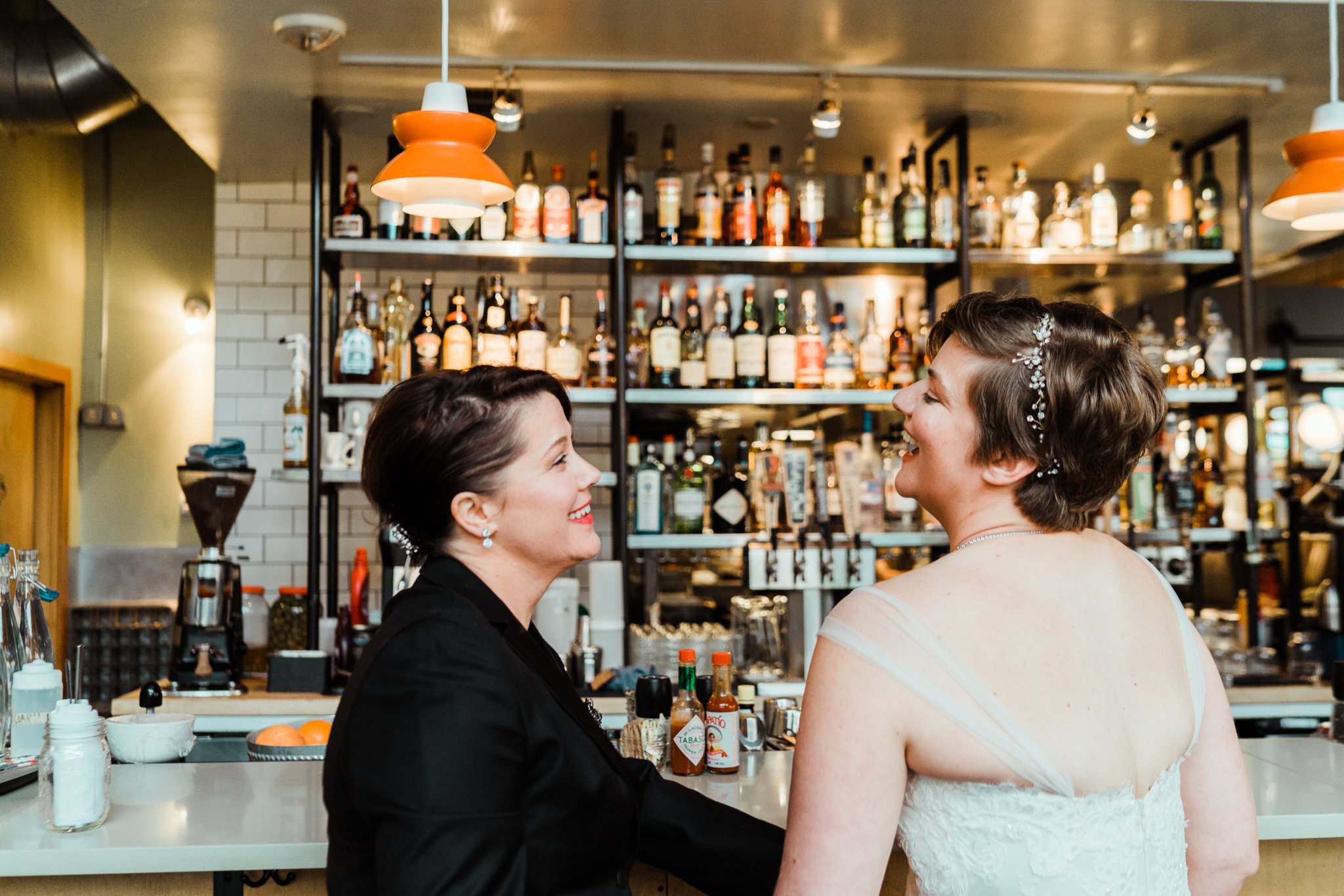 Laughing Brides Skillet Diner Seattle Wedding