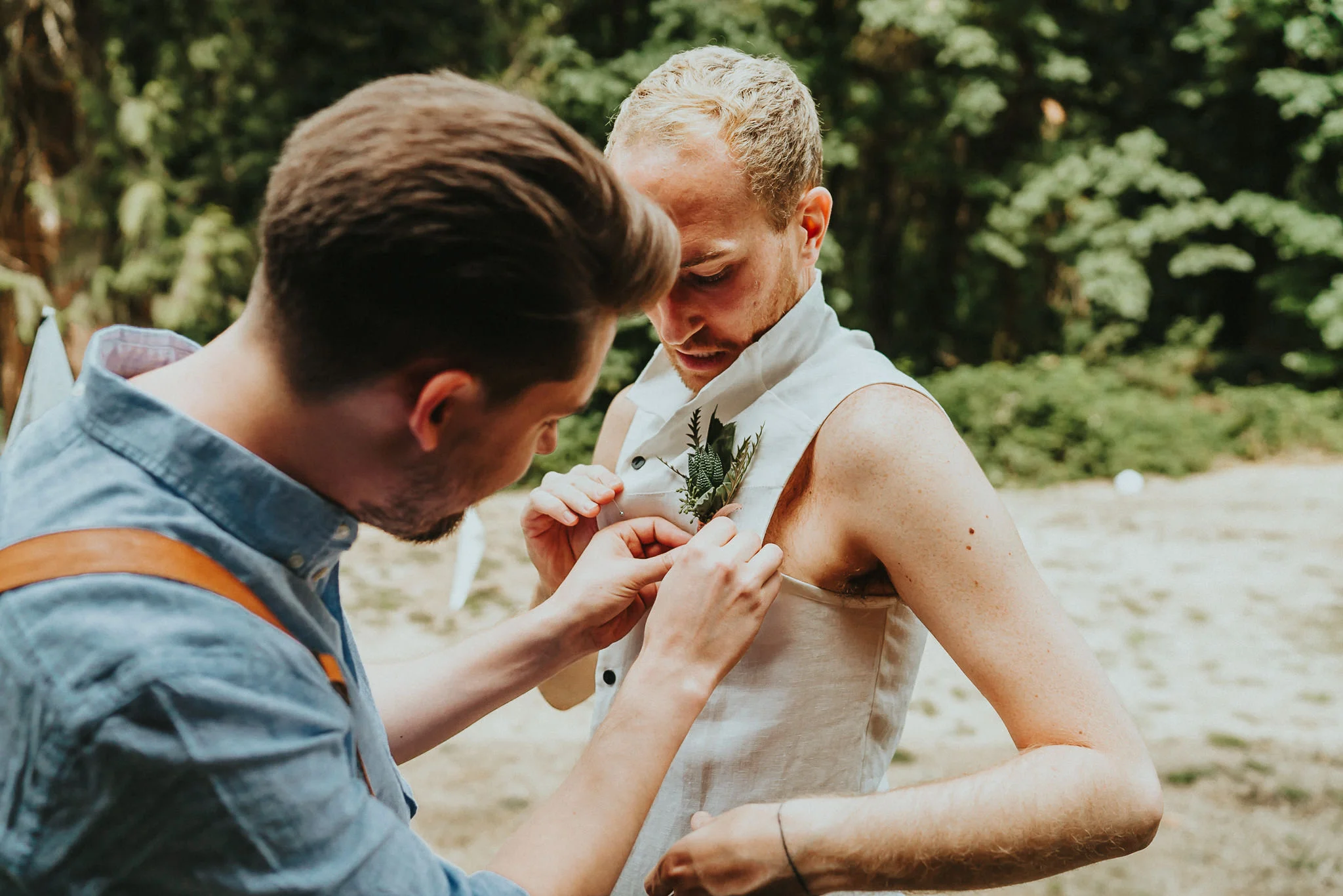 Groom boutonniere