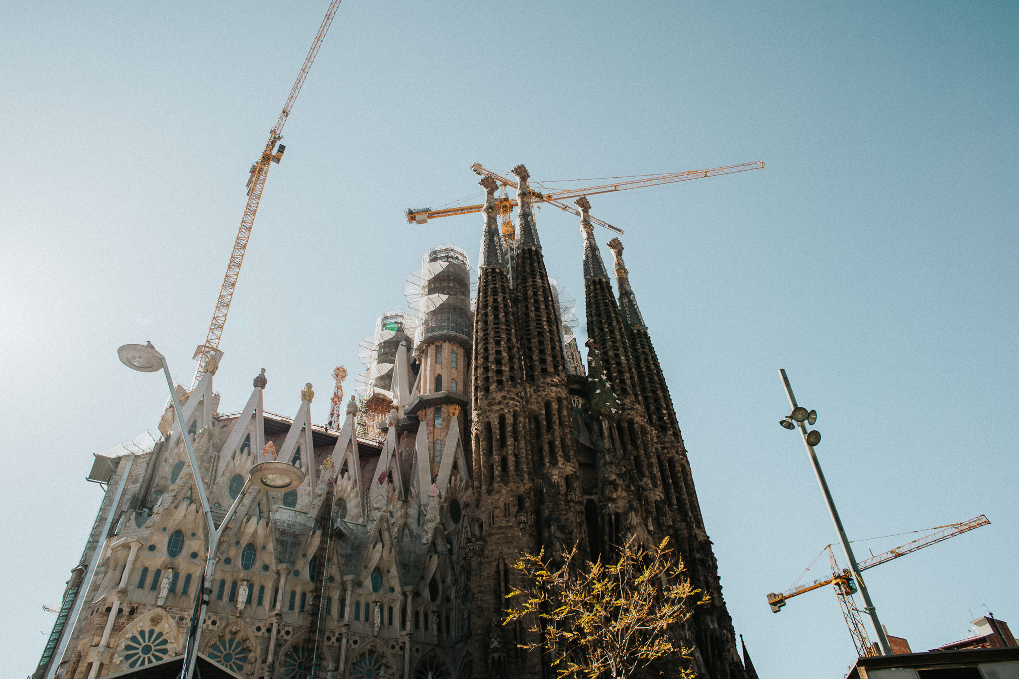 Sagrada Familia construction crane Barcelona