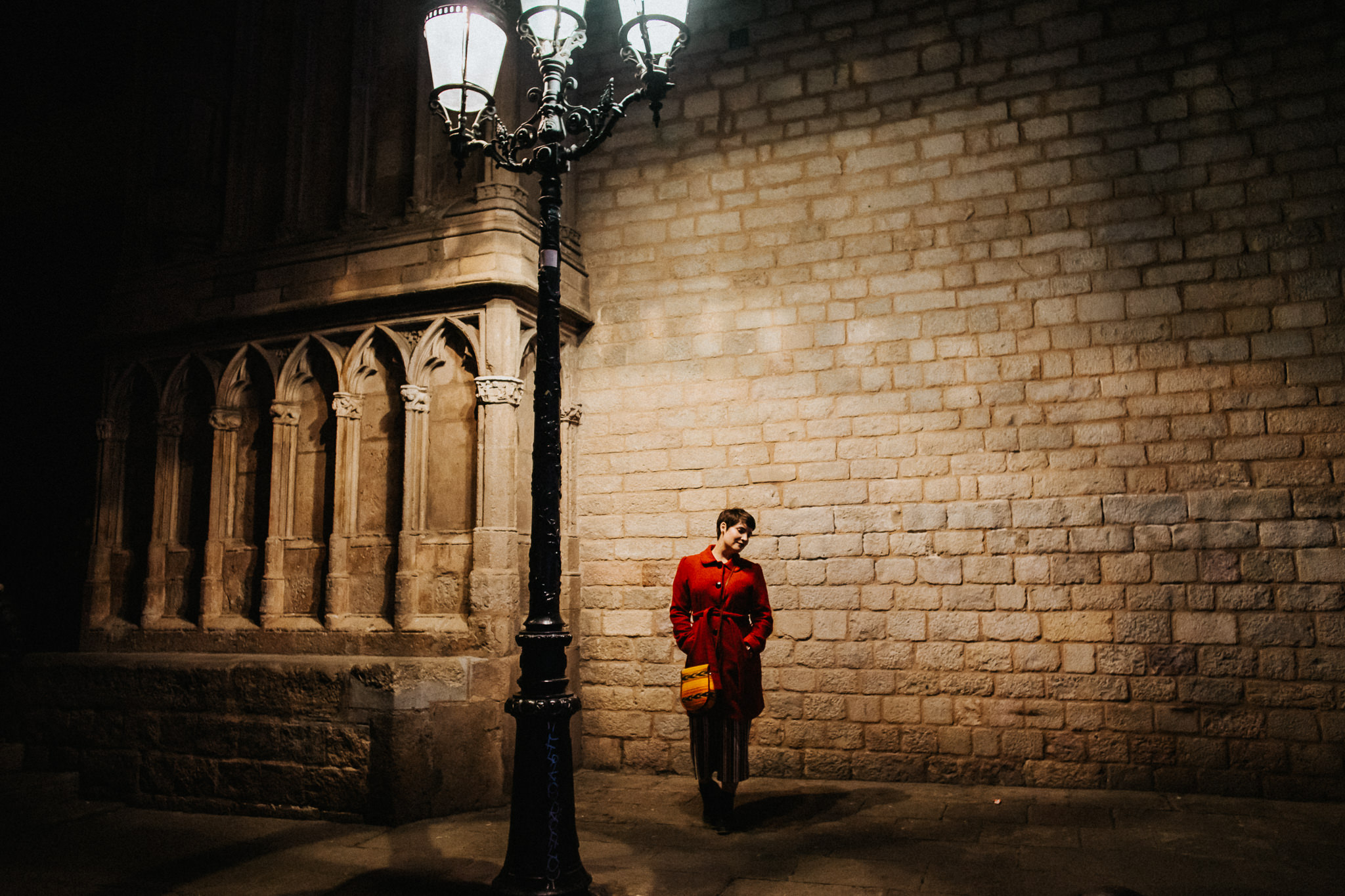 Church Cathedral Barcelona street light Katy Weaver