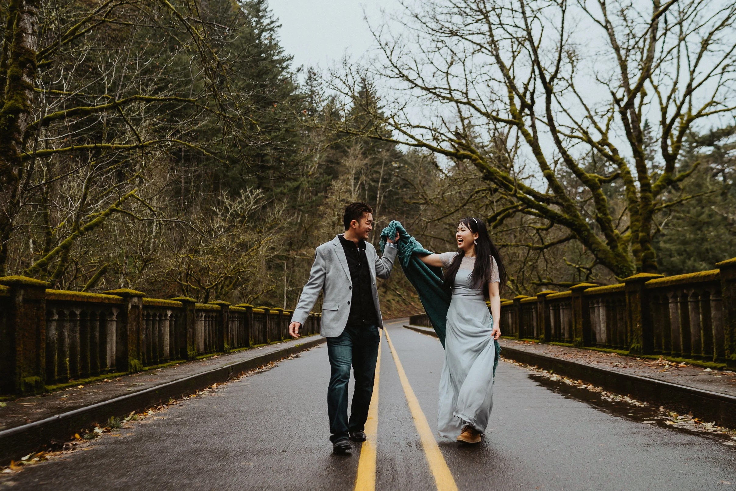 Authentic moment engagement Oregon Wedding Photographer