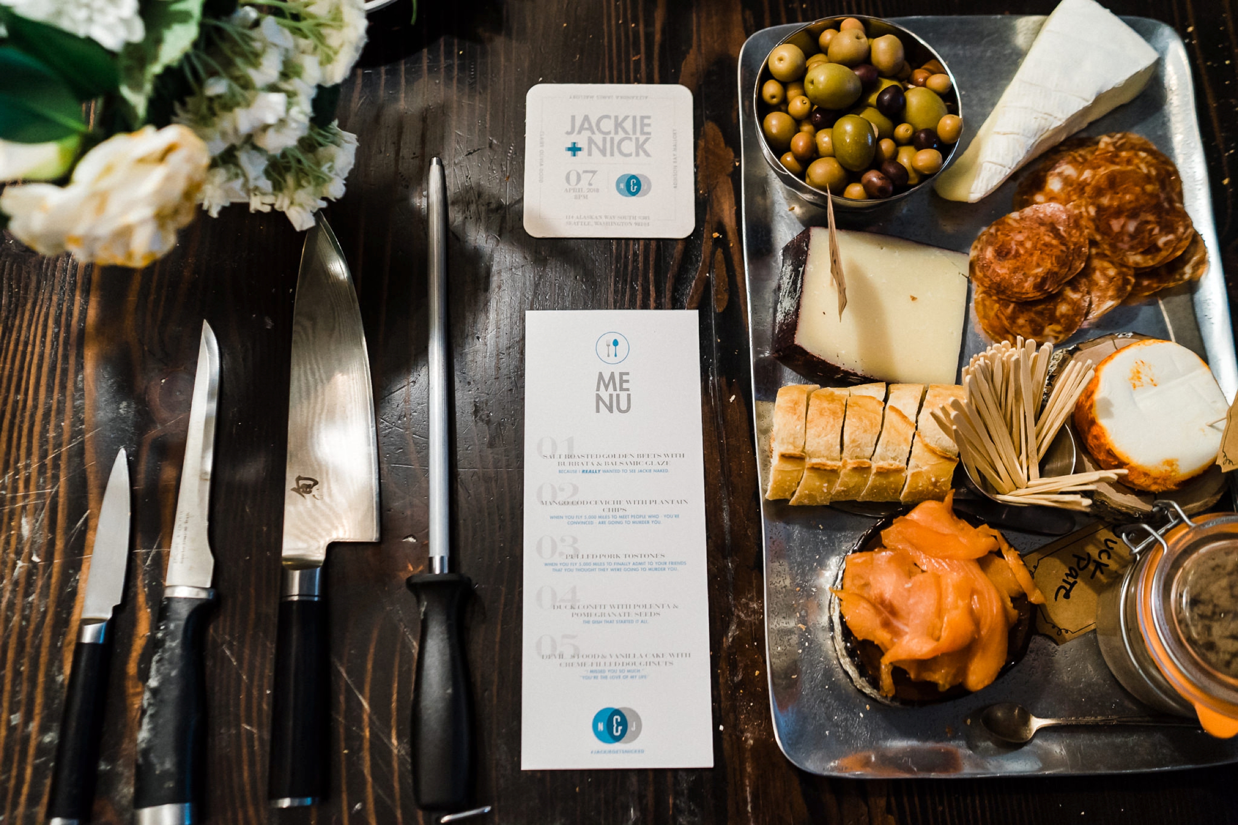 Wedding Dinner Menu coaster Beeroness
