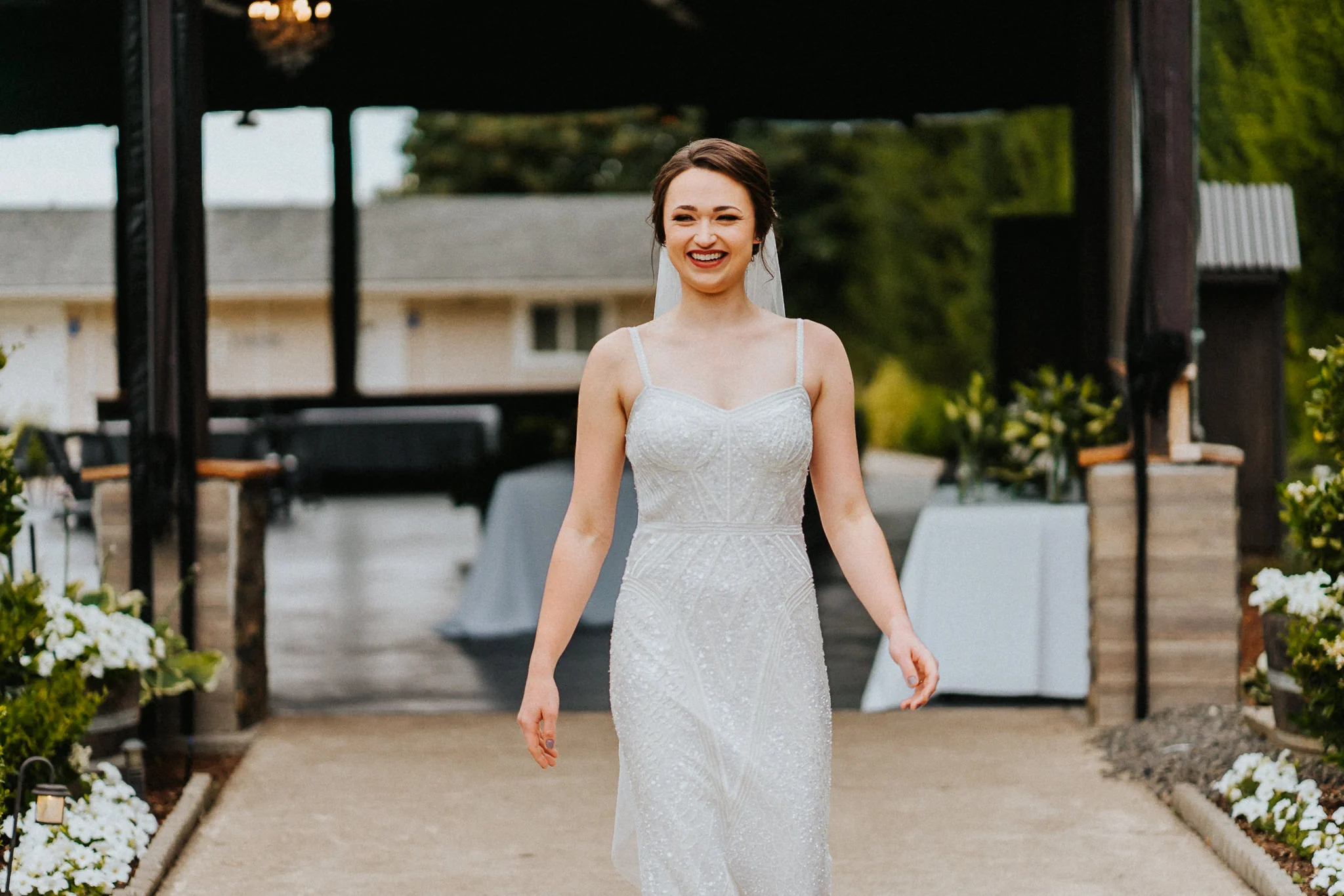 Bride Bridesmaid First Look Portland Wedding
