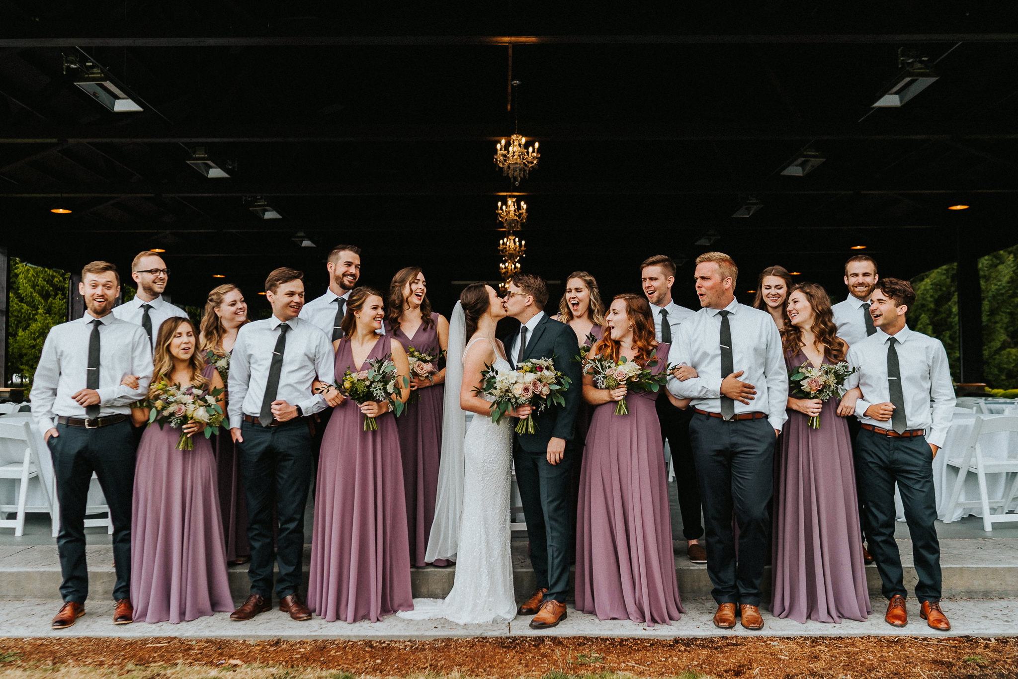 Wedding Party Water Oasis Reception Best Portland Wedding Photographer Alfred Tang
