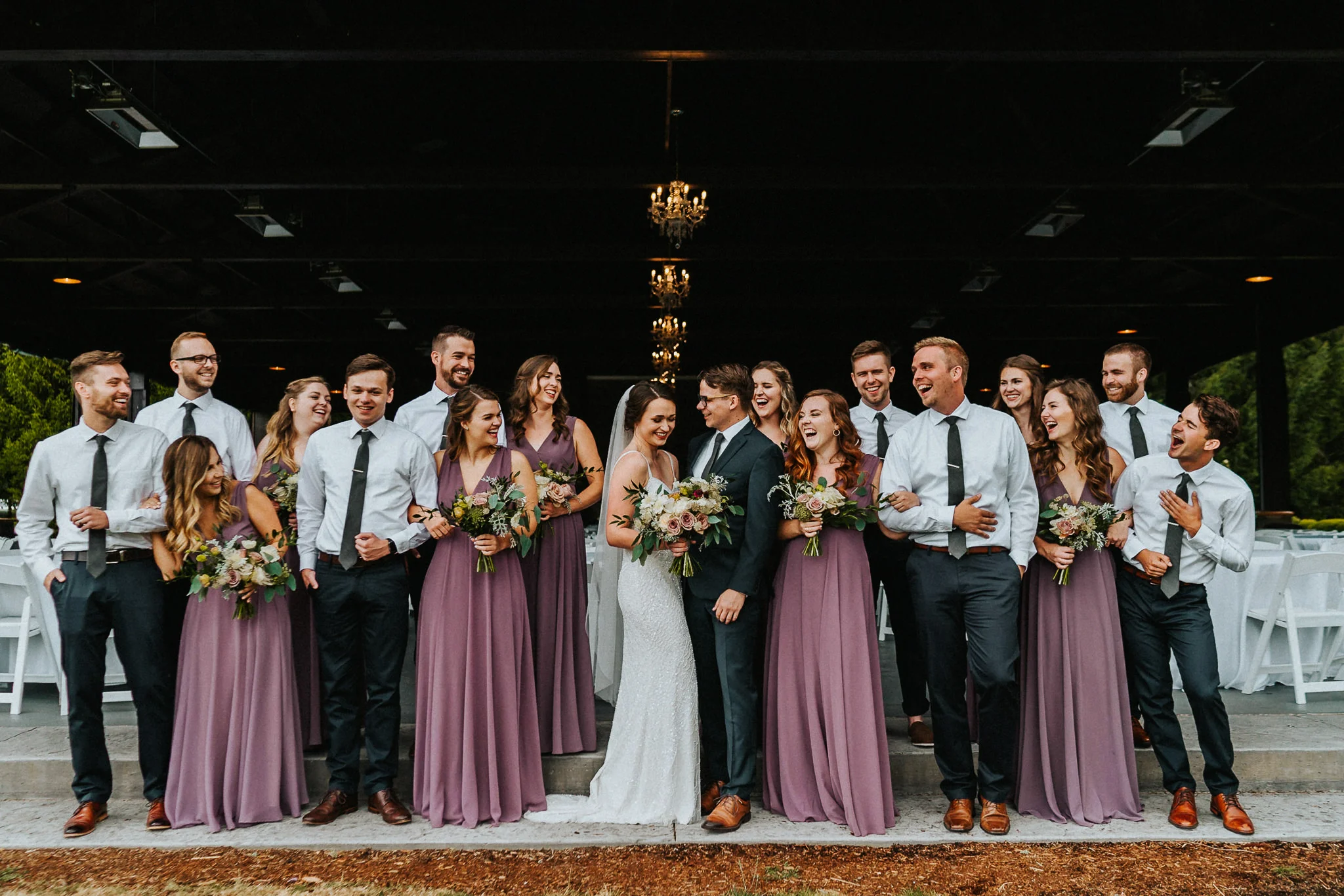 Wedding Party Water Oasis Laugh Best Portland Wedding Photographer Alfred Tang