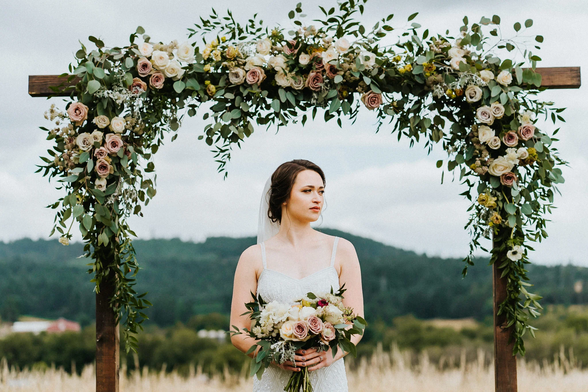 Bride Portrait Water Oasis Newberg Portland Wedding Photographer