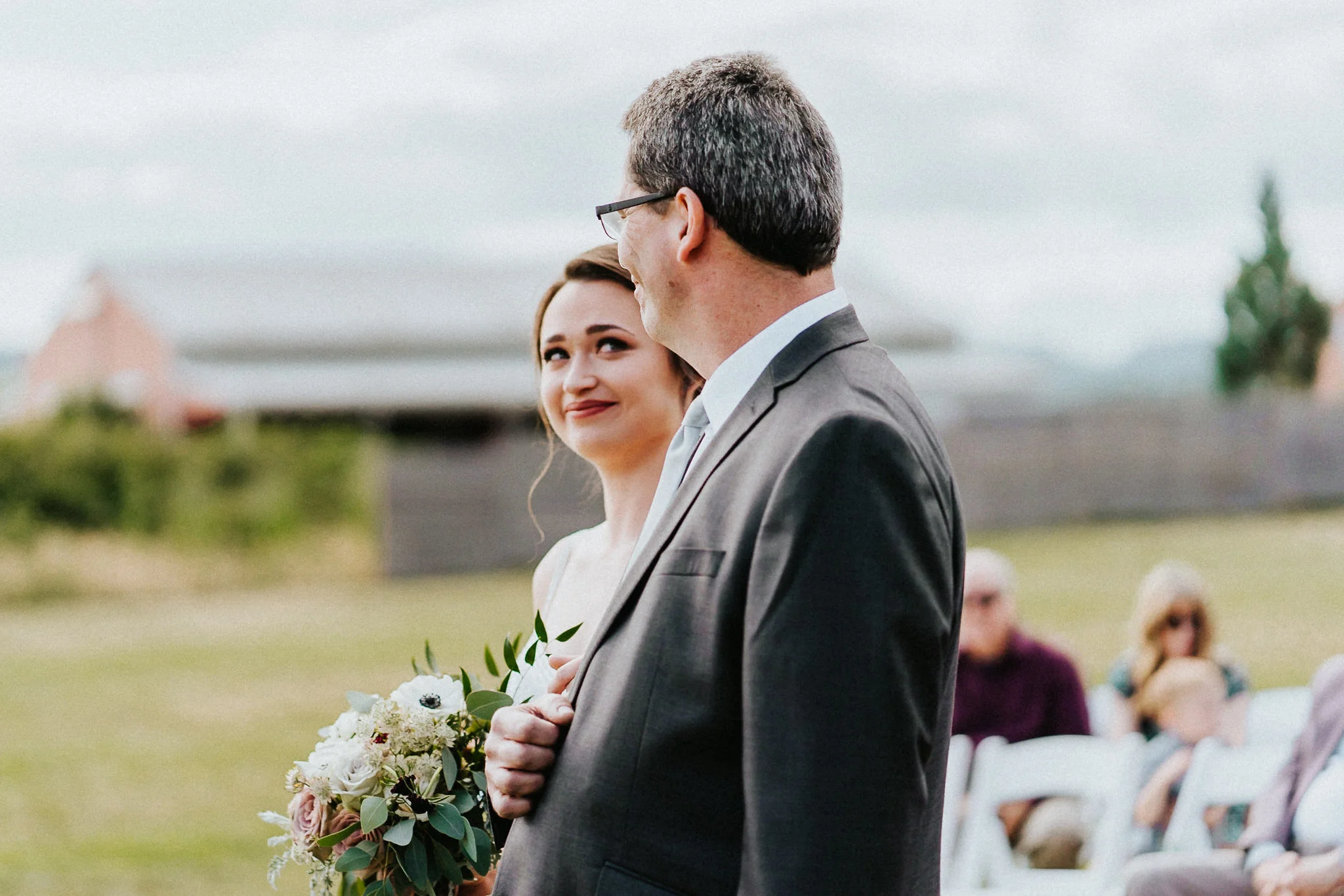 Bride father blessing alter Newberg Oregon Photographer Alfred Tang