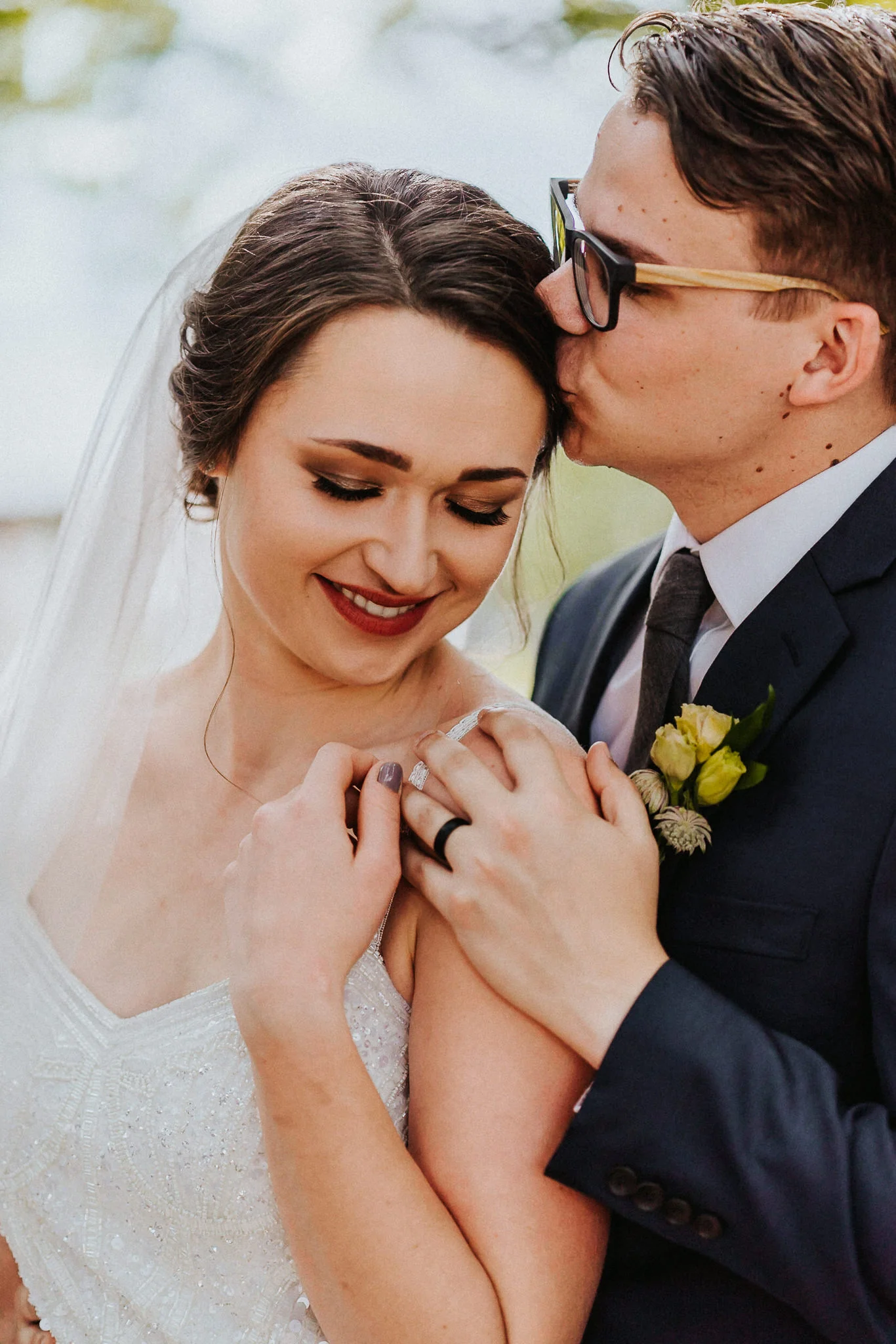 Water Oasis Wedding Intimate Close up Portrait Best Oregon Photographer