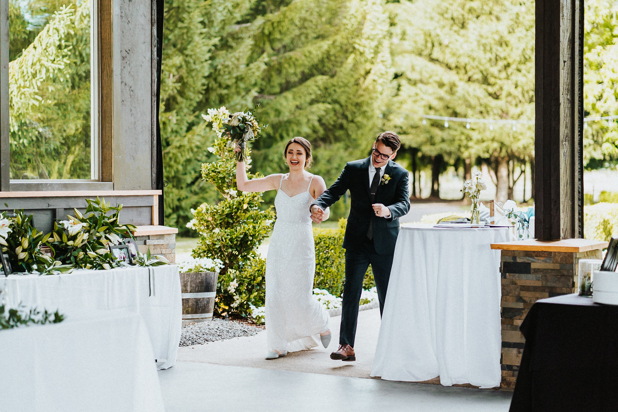 Grand Entrance Bride Groom Water Oasis