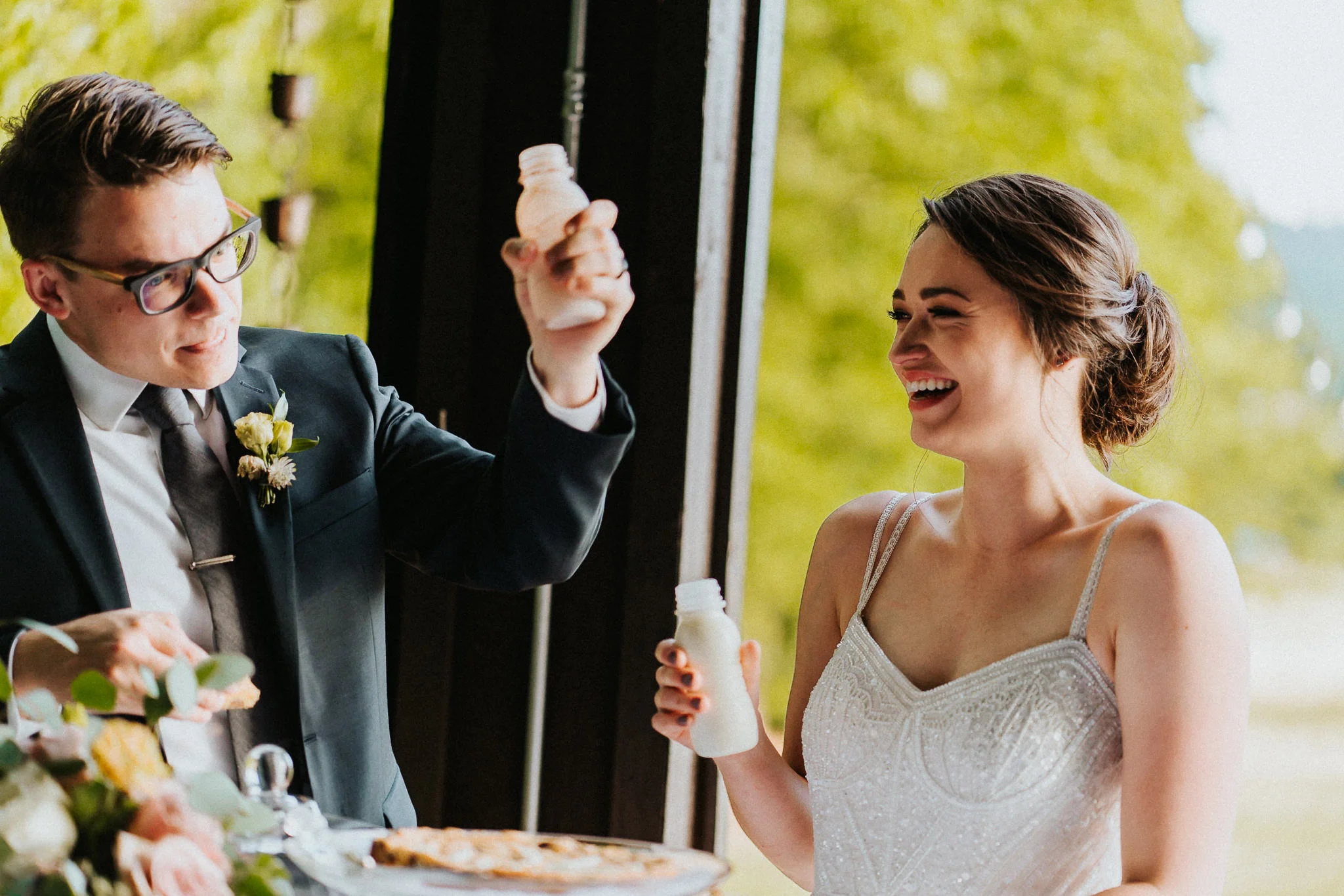 Groom crush wedding milk bottle cookie chocolate Alfred Tang
