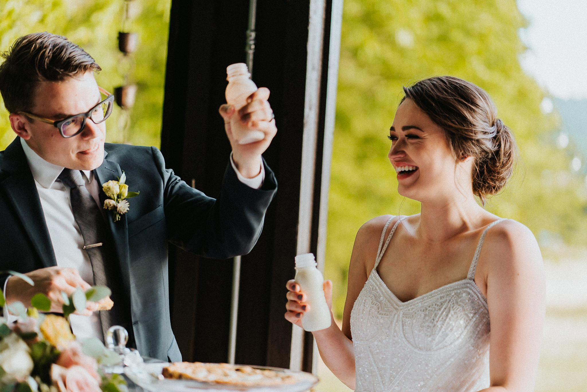 Groom crush wedding milk bottle cookie chocolate Alfred Tang