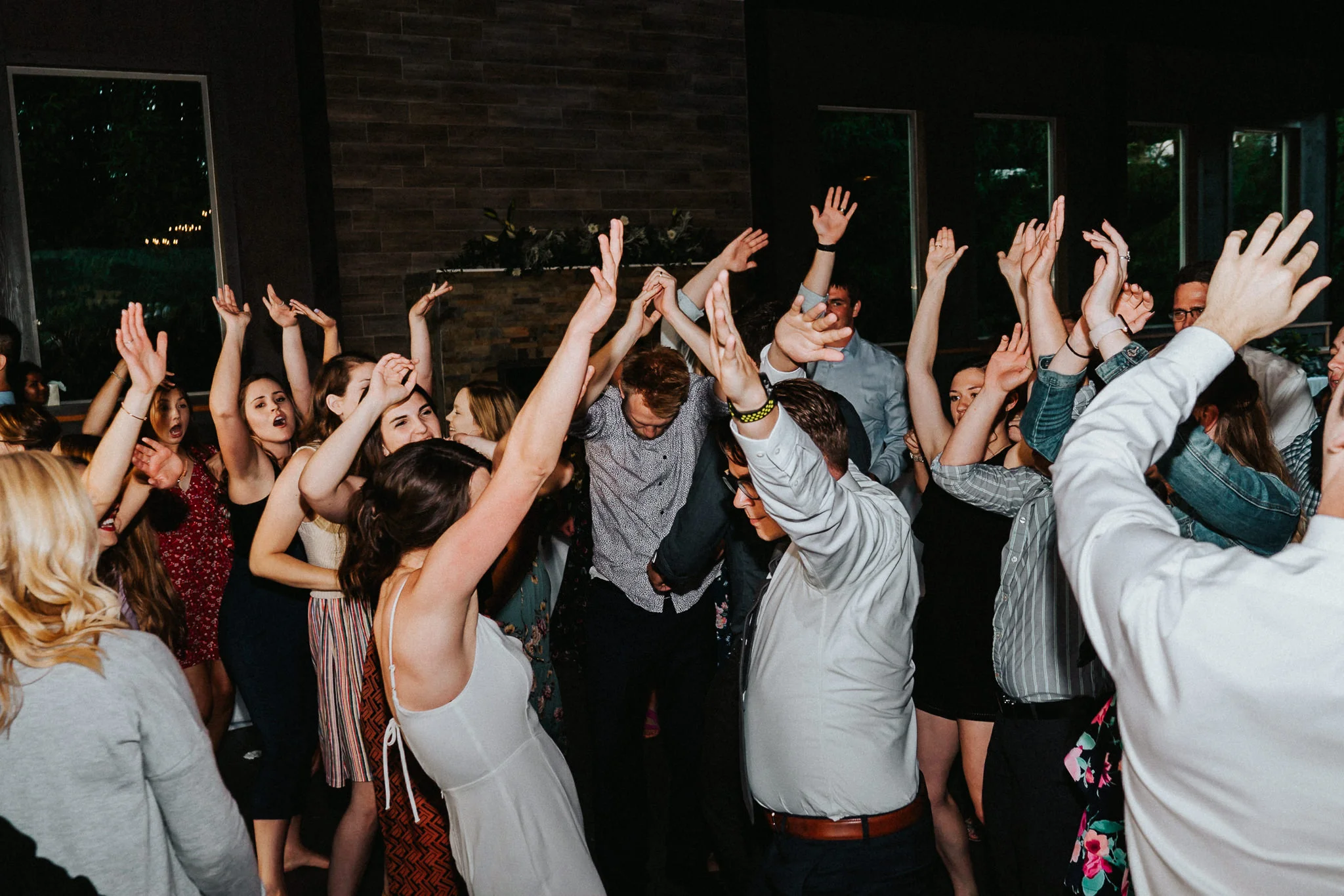 Water Oasis Reception Photo flash dance fun Wedding