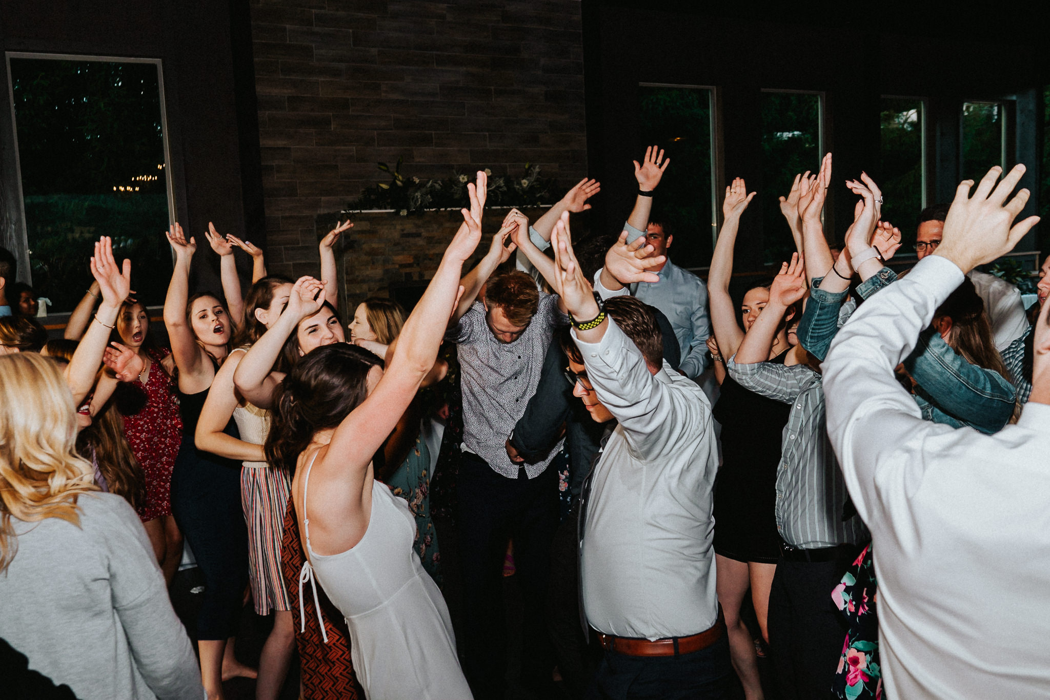 Water Oasis Reception Photo flash dance fun Wedding