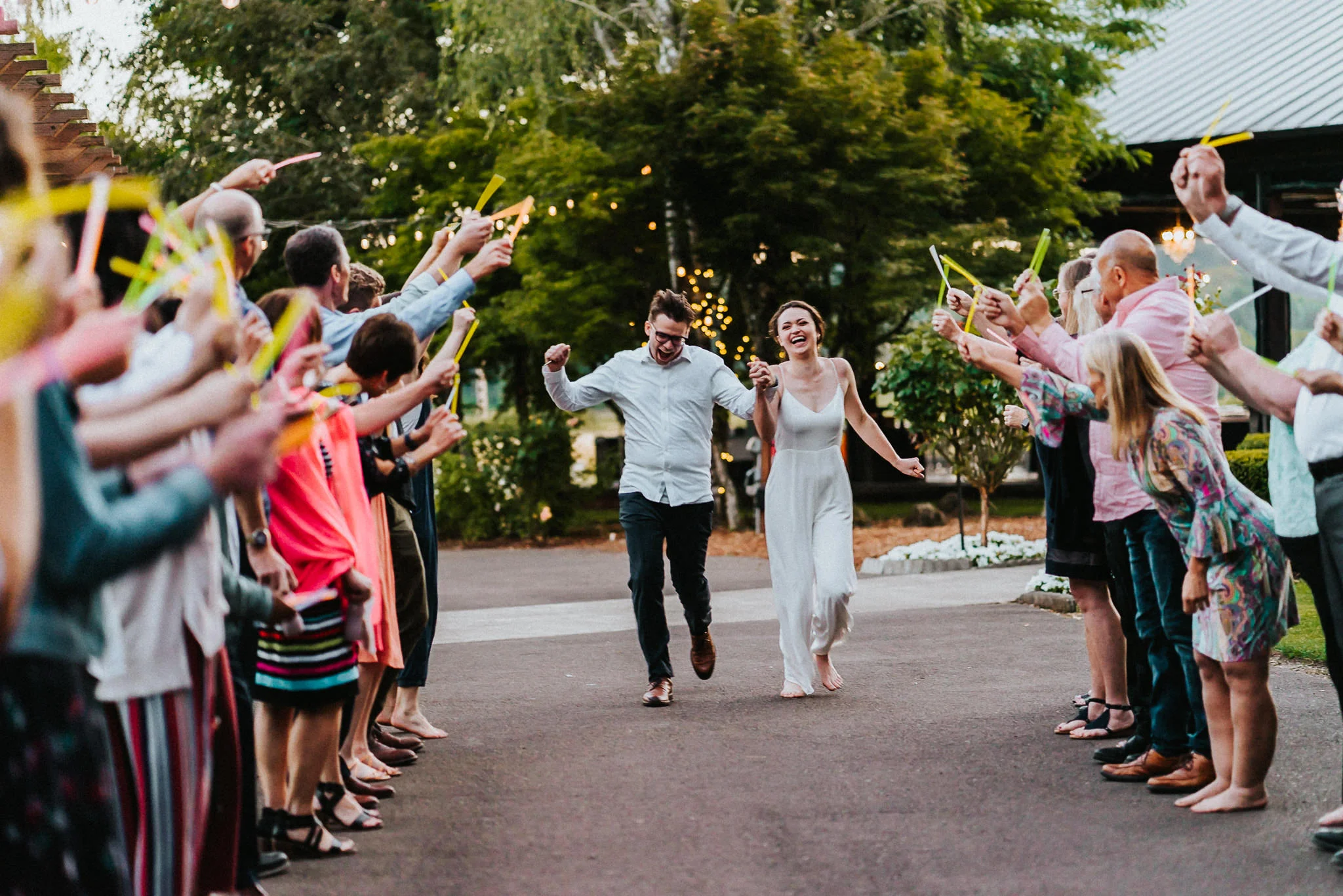 Wedding glow stick send off Water Oasis