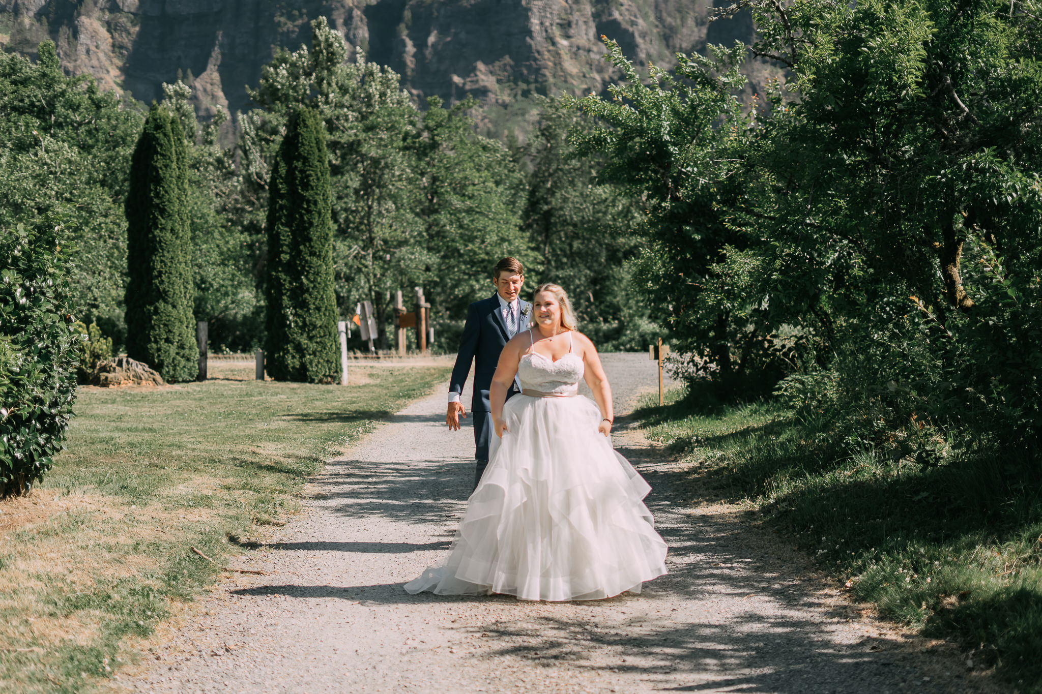 Bride Groom First Look Columbia River Gorge Wedding Family Backyard Sterling Caviar