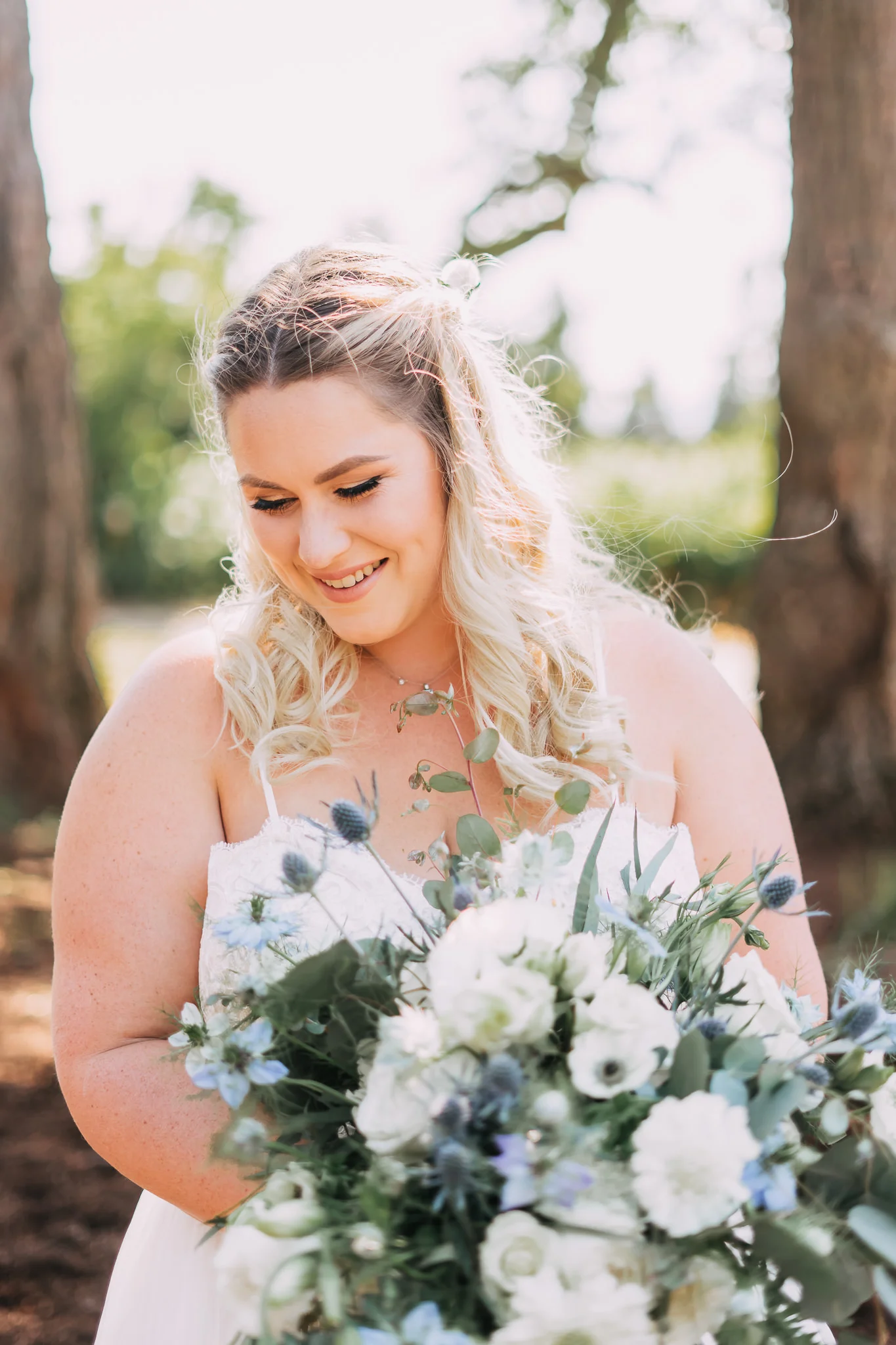 bride formal portrait Oregon Backyard Wedding
