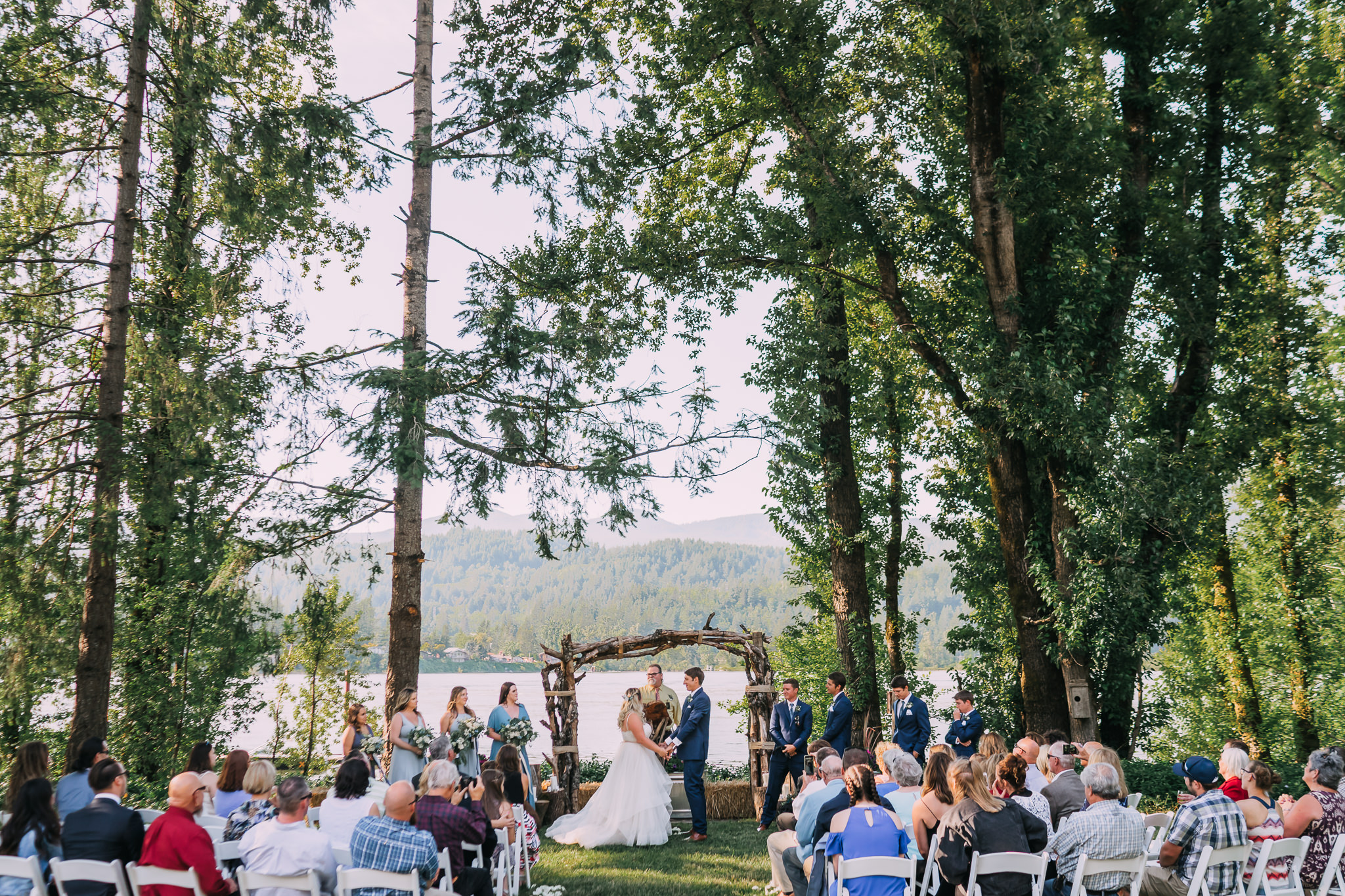 Ceremony Photo Bride Groom Portland oregon Columbia River Gorge