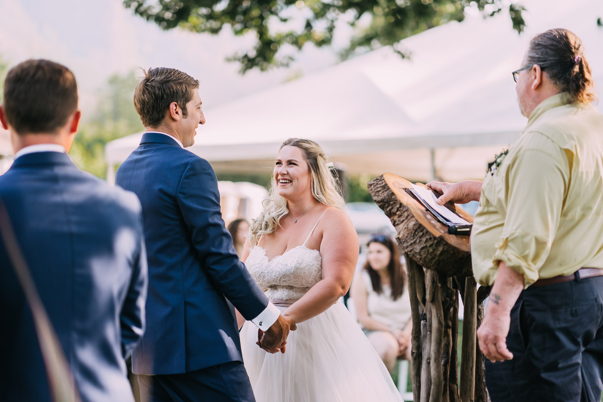 Bride Groom Smile Ceremony