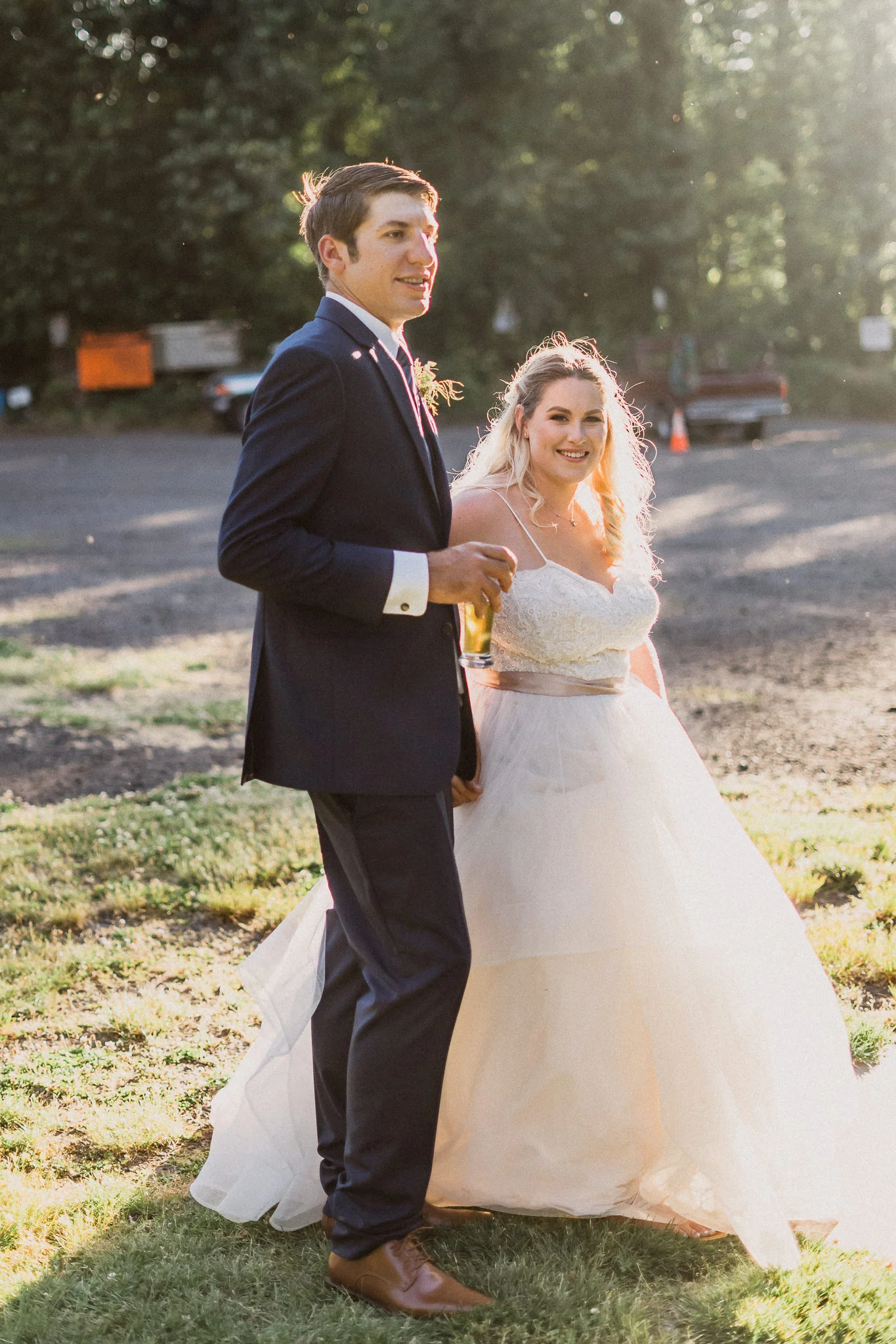 grand entrance wedding backyard Columbia River Gorge oregon wedding