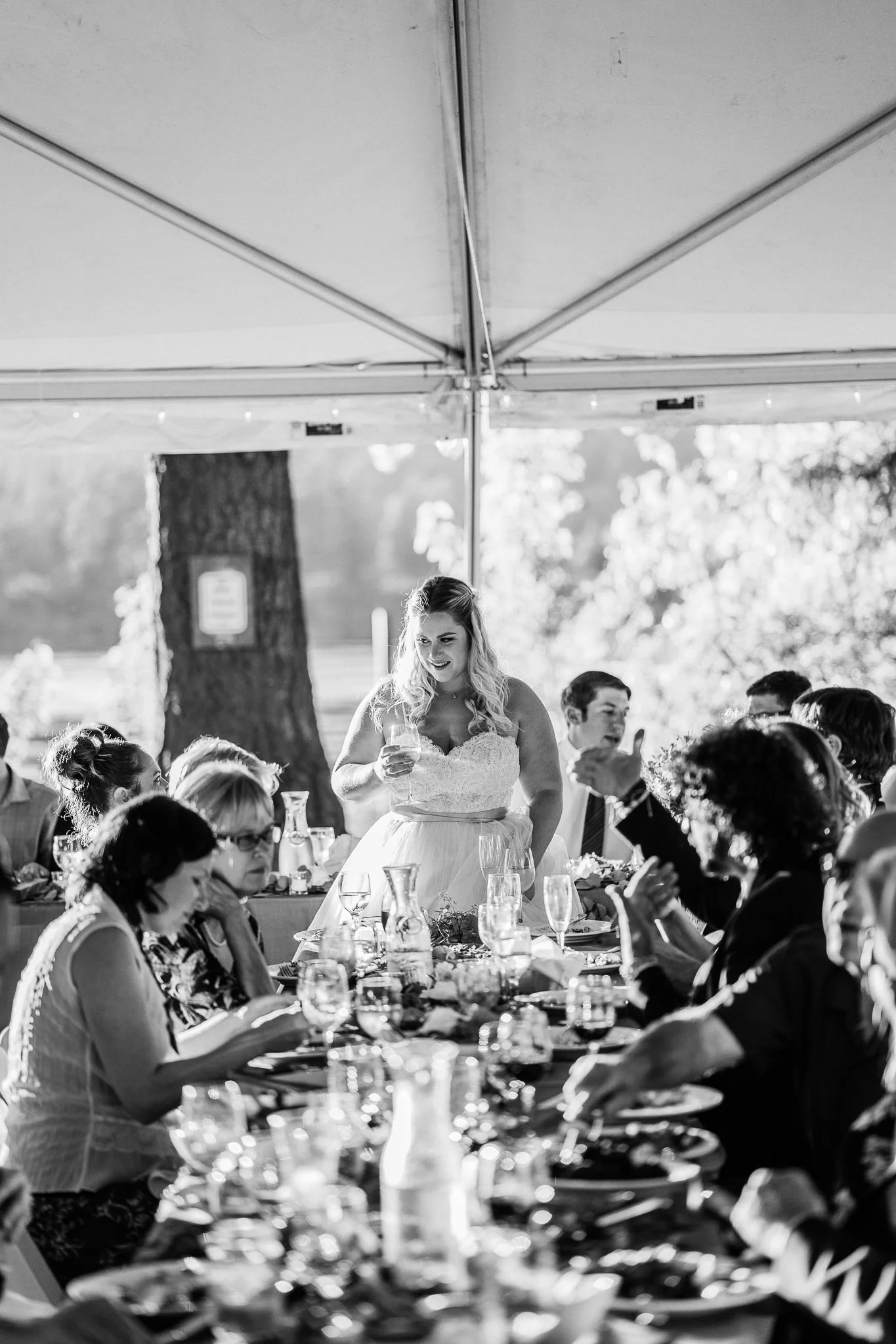 Bride candid portrait vertical portrait mode black n white bnw