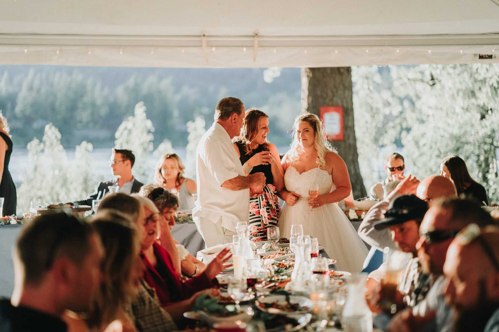 Dinner Columbia River Backyard Wedding Photographer Best Oregon