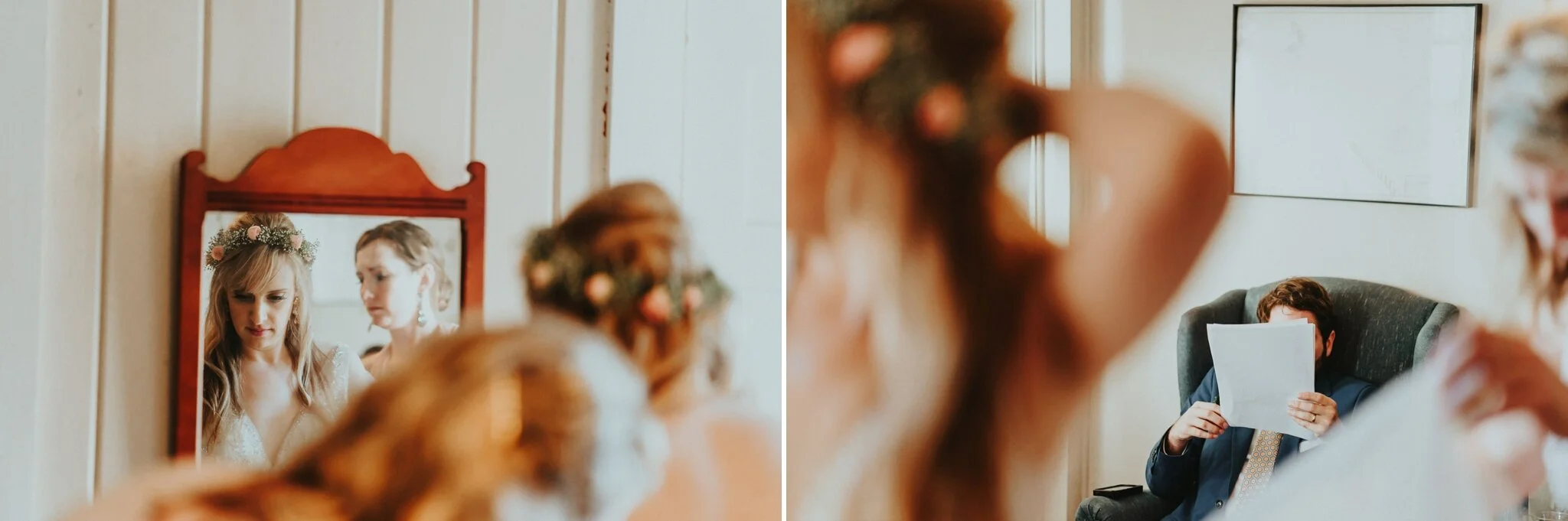 Bride getting ready Sou'Wester Room Seaview Wedding Photographer Alfred Tang