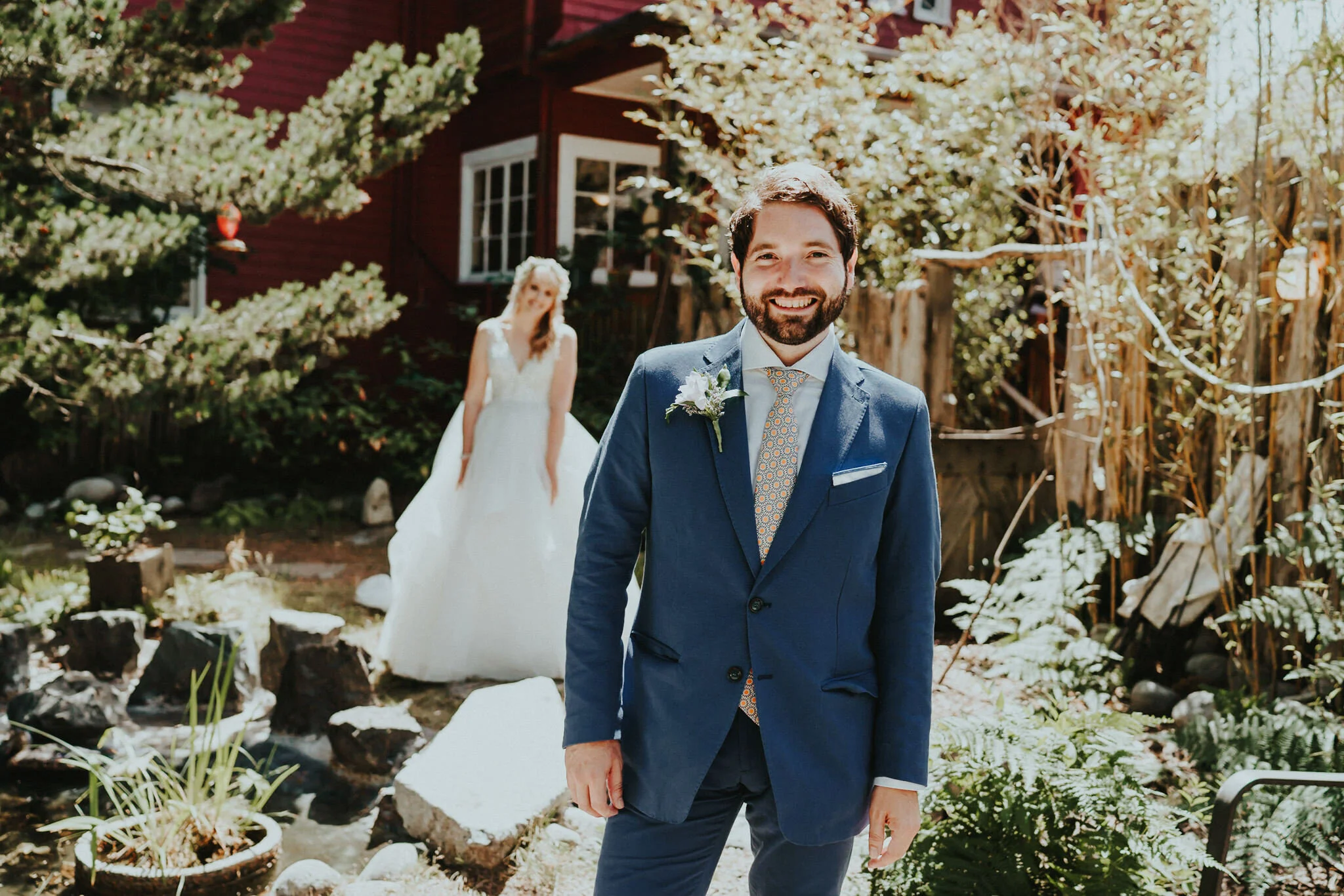 First Look Bride Groom Sou'Wester Wedding Photographer