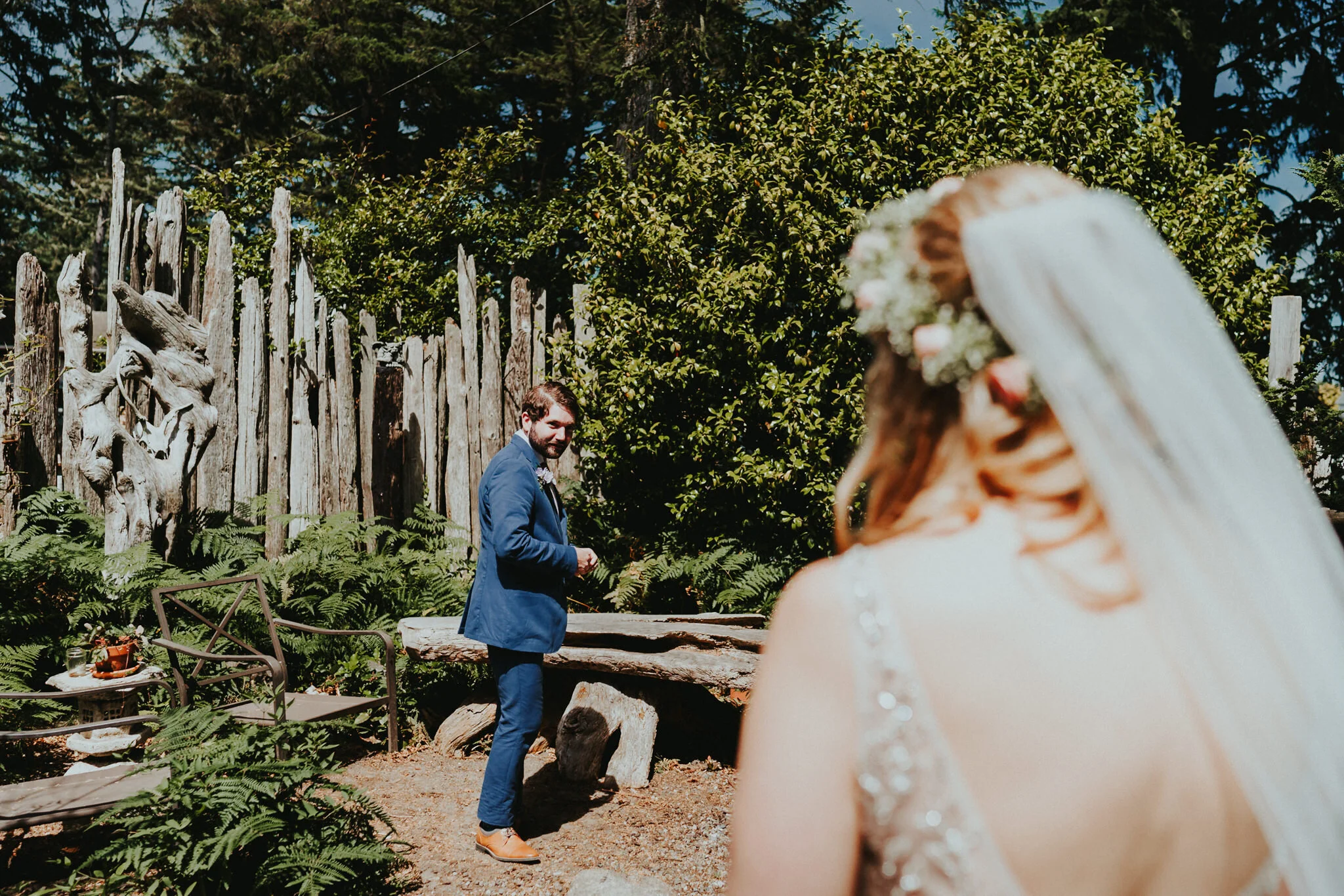 Groom First Look SouWester Wedding Photographer