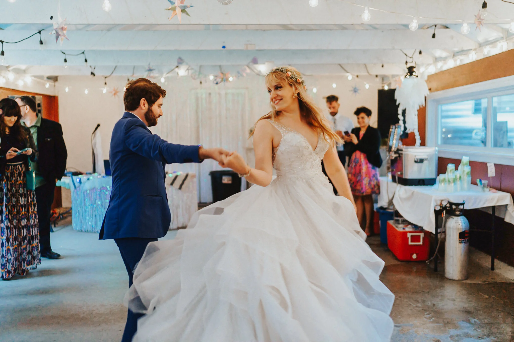 bride twirl around groom navy blue suit wedding Photographer Alfred Tang