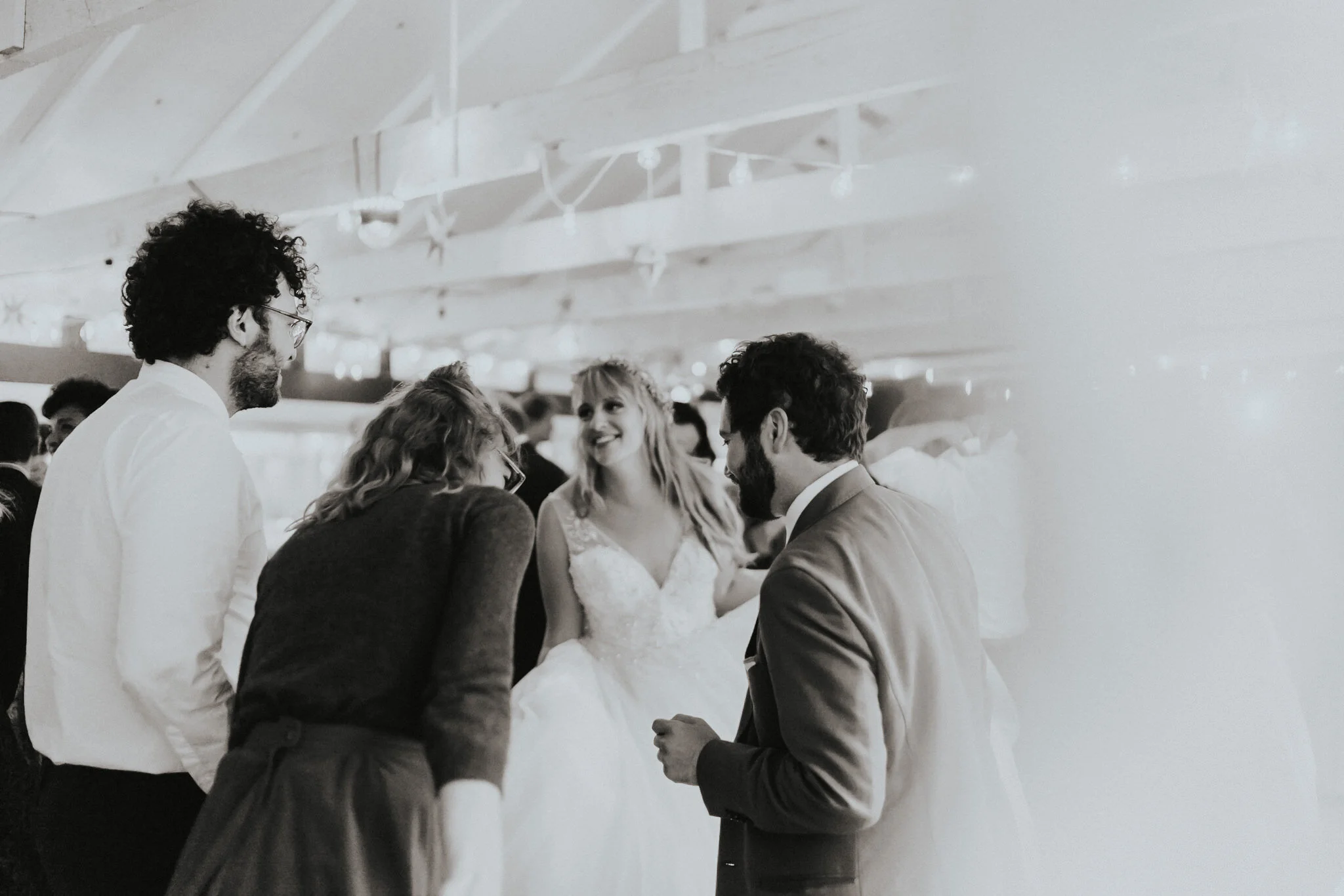 Black white Candid bride groom newlyweds wedding photographer Alfred Tang
