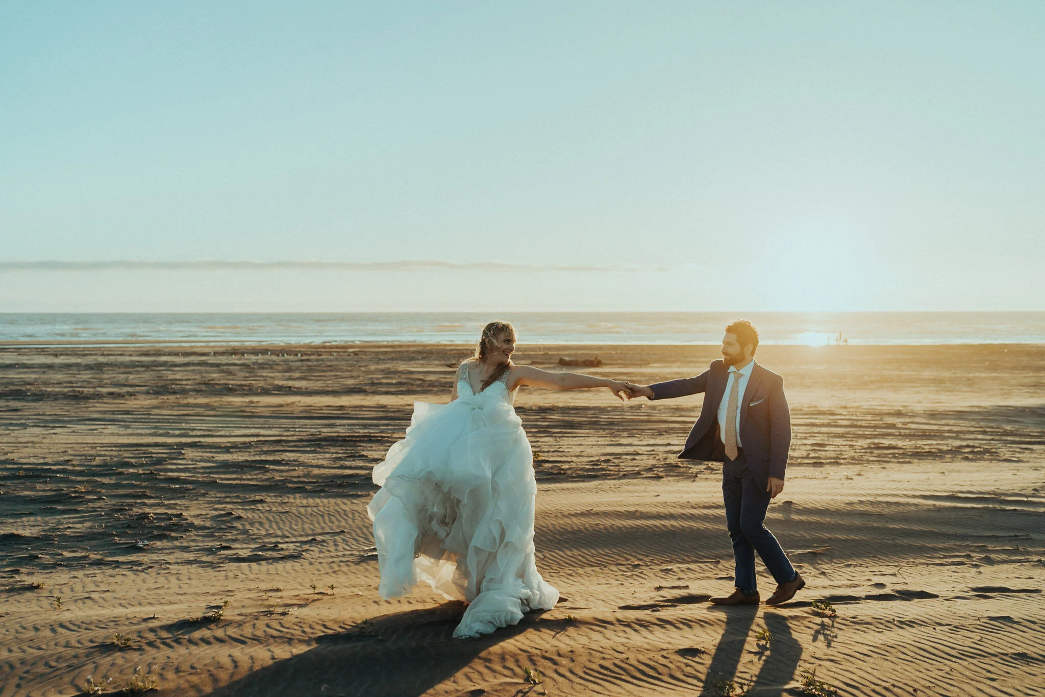 Bride Groom Washington Beach Sou'Wester Portrait Photographer