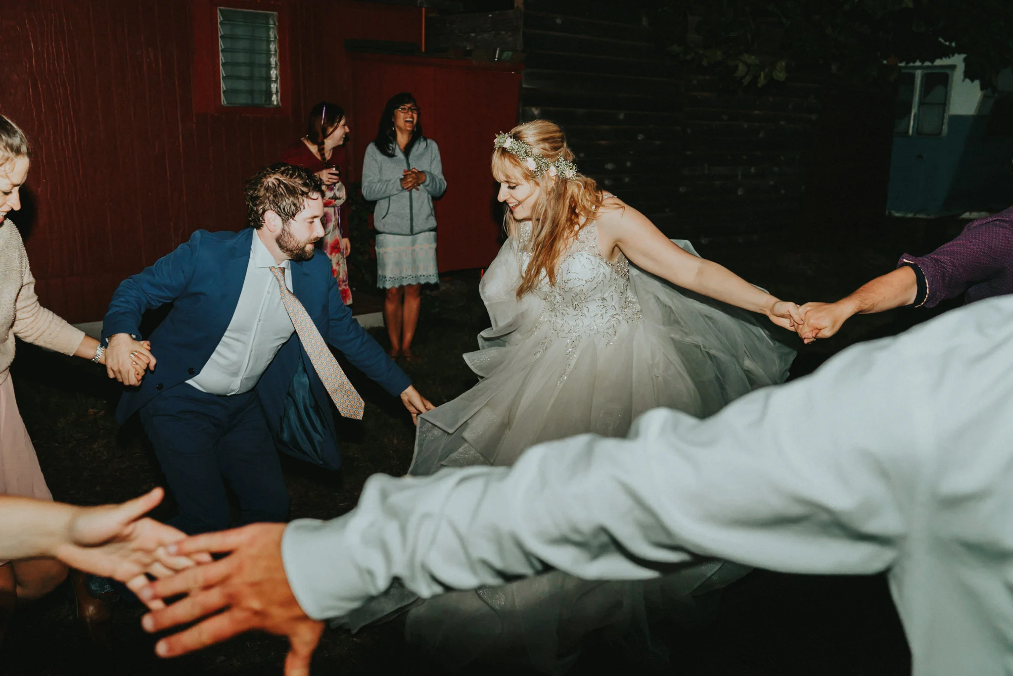 Jewish Wedding Dance Hora Washington on-camera flash photographer