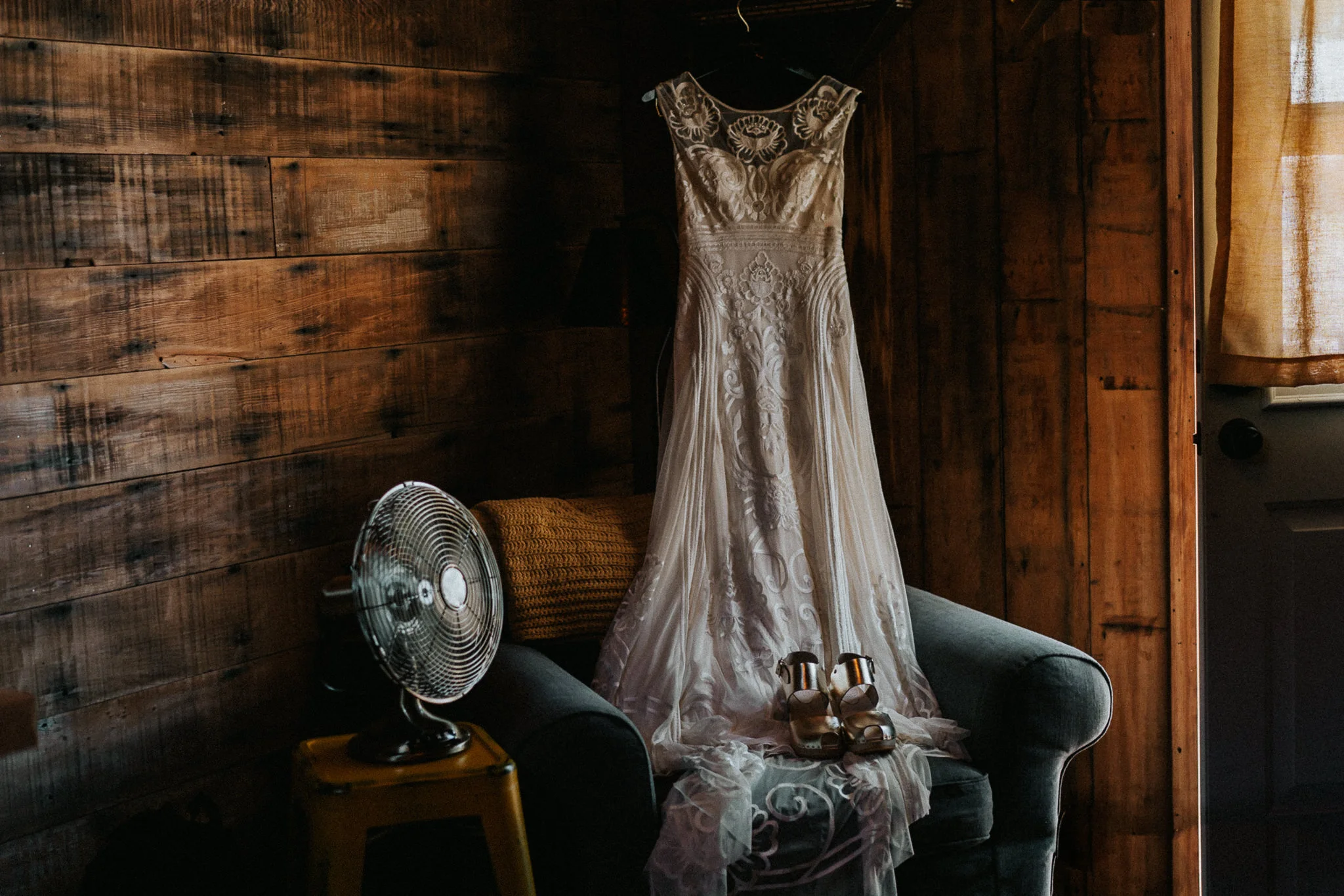 A wedding dress portrait.