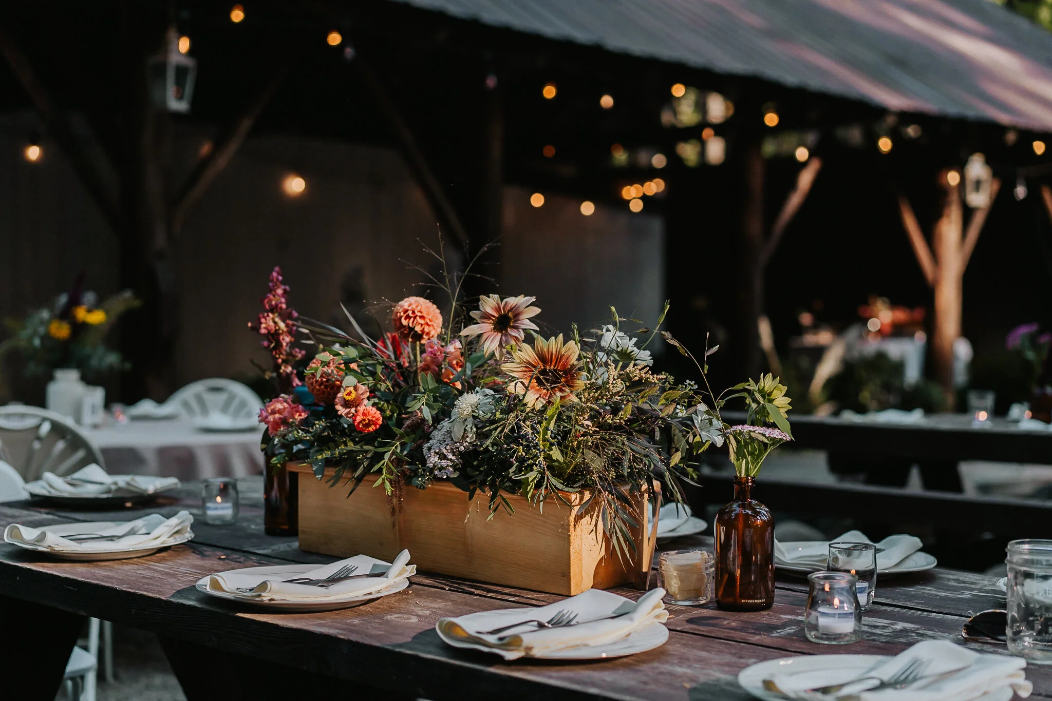 Wedding Table Center piece of floral arrangements
