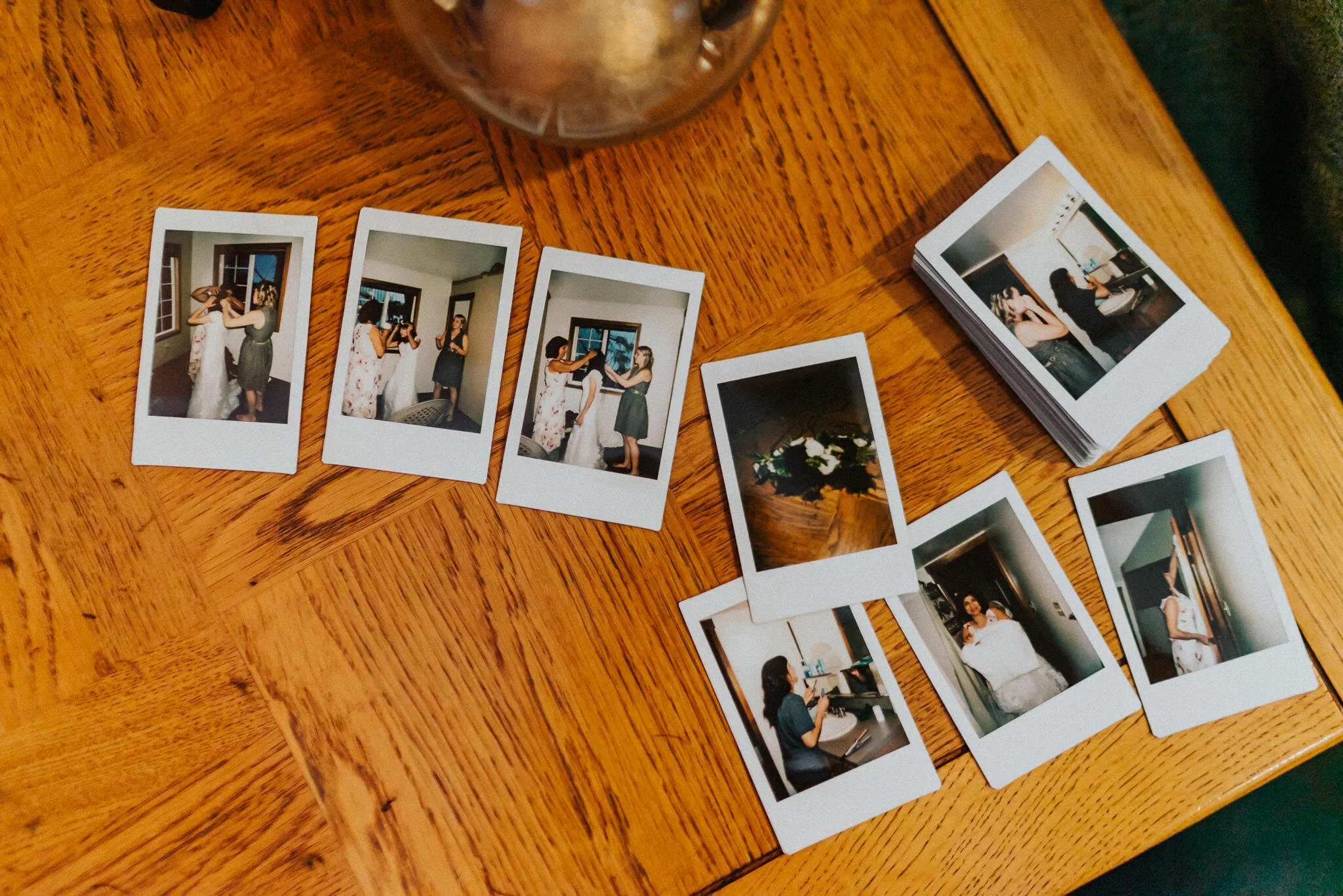 Wedding Photo Polaroids of getting ready moments.