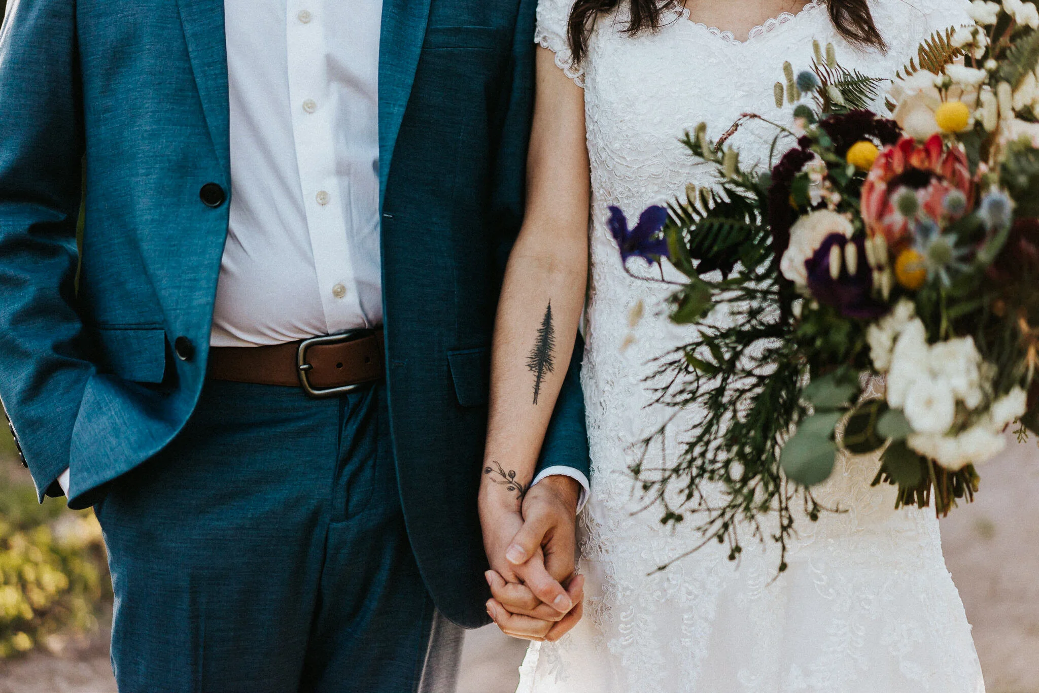 Bride & Groom tattoo detail