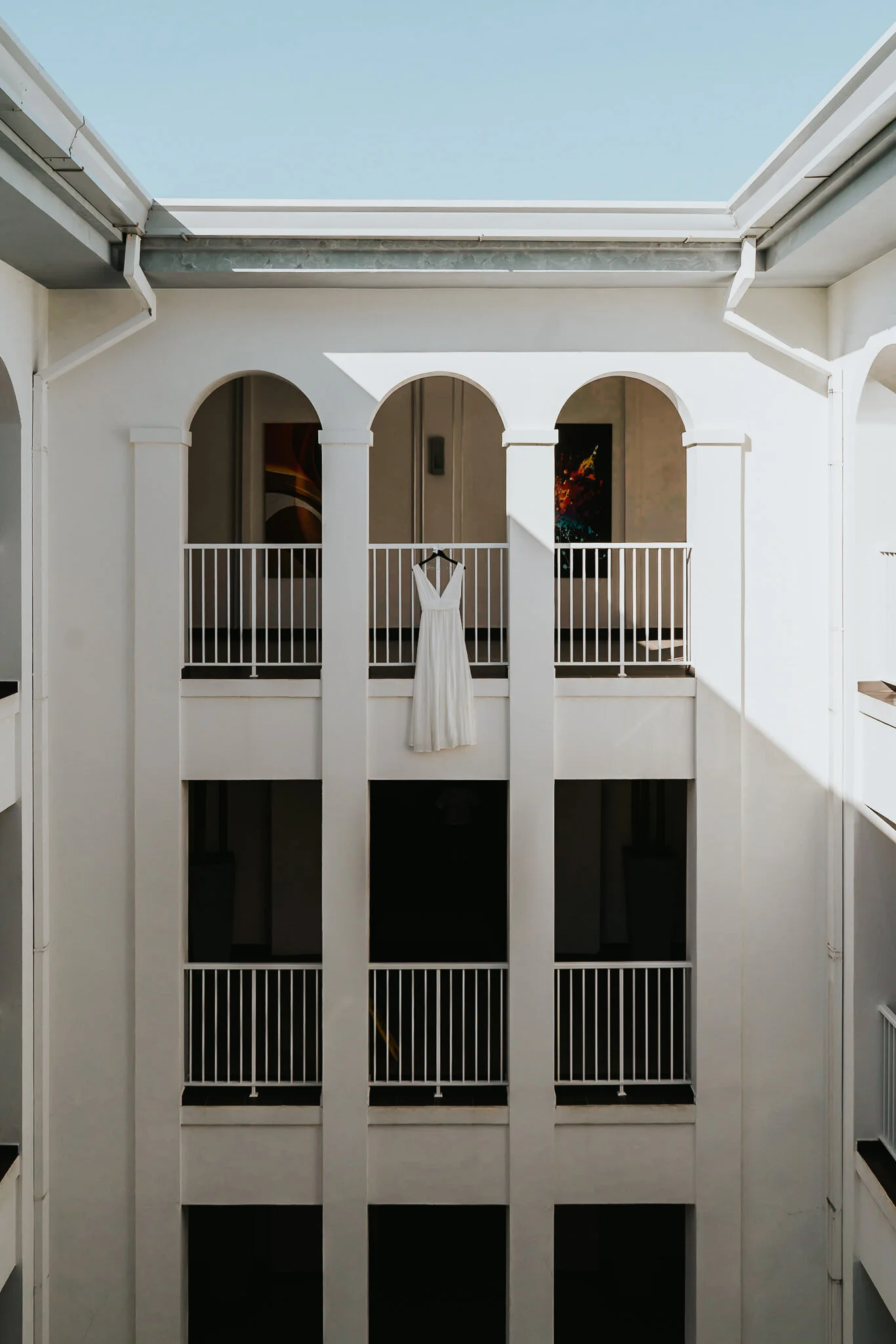 hanging wedding dress hotel costa rica wedding photographer