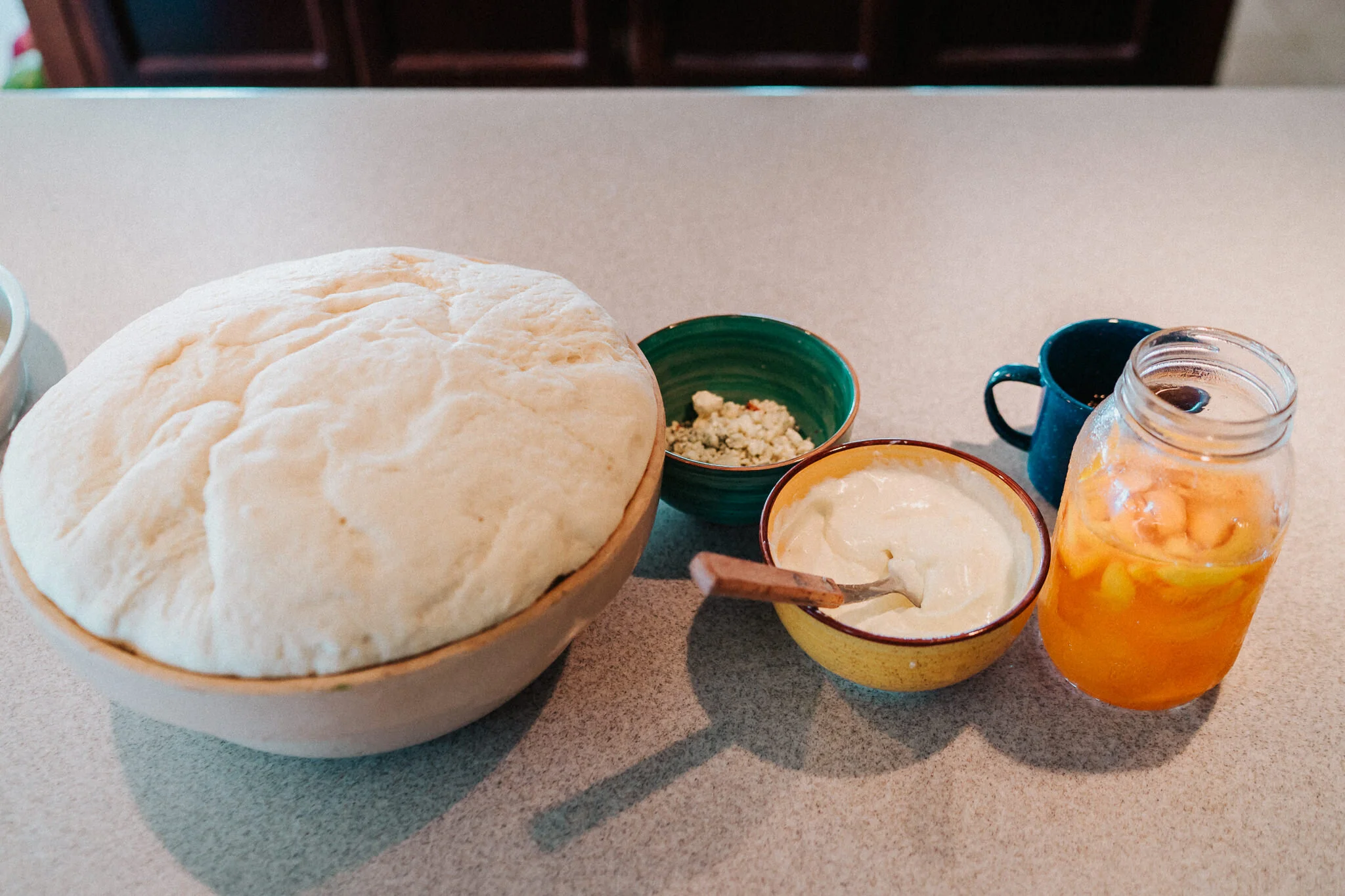 Bread dough starter.
