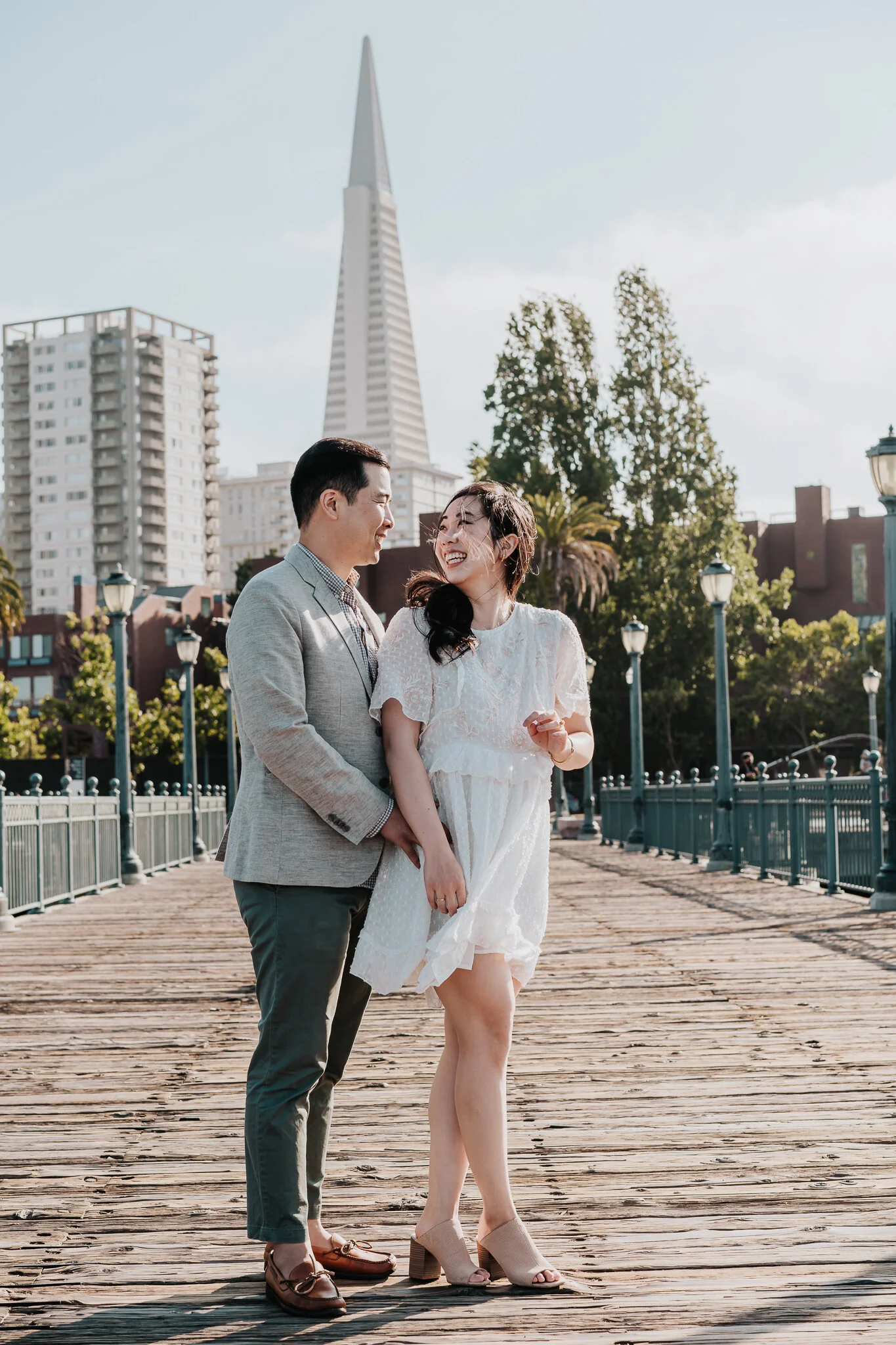 Portrait Photograph during an engagement session.