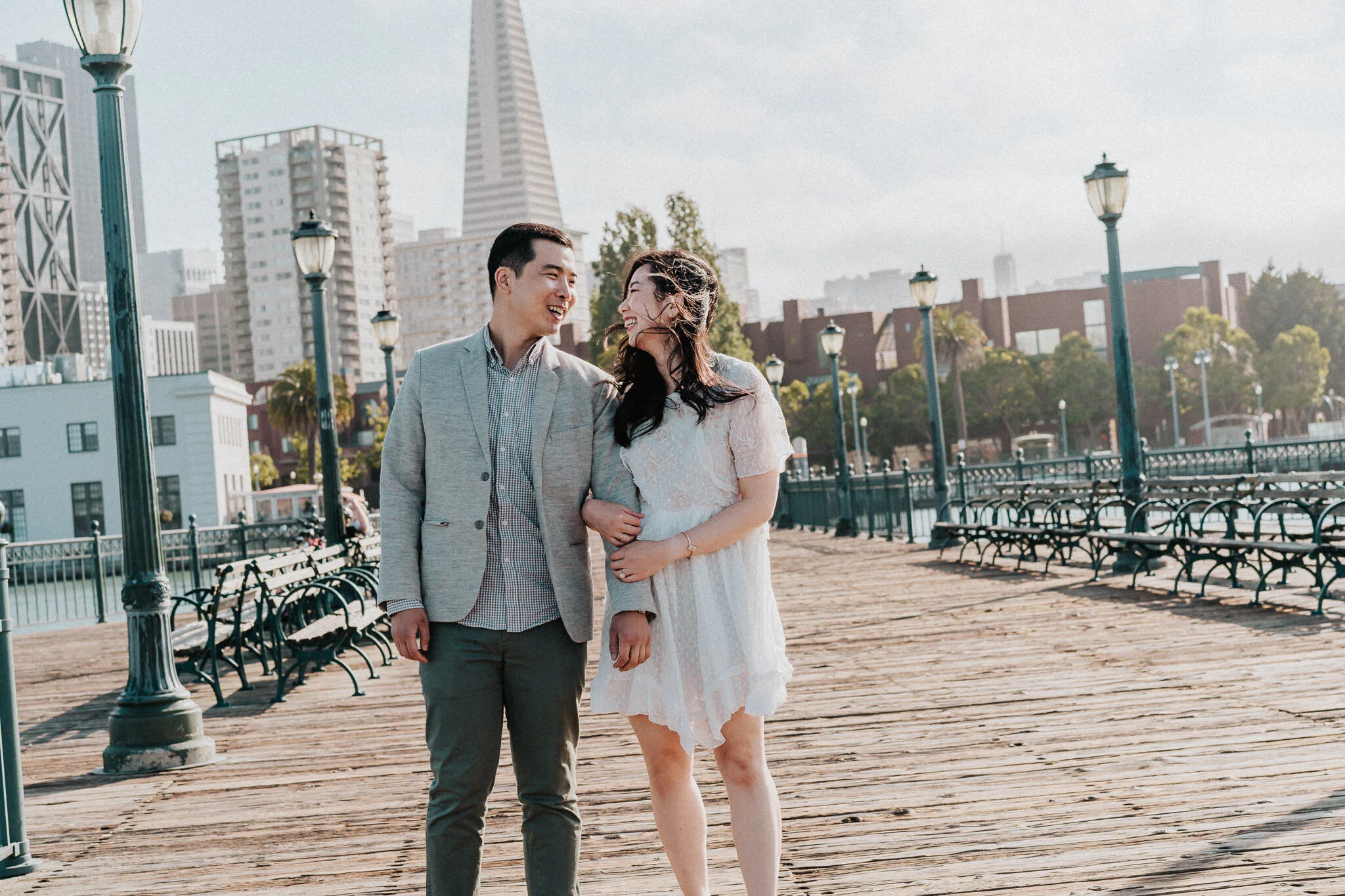 San Francisco pier engagement session
