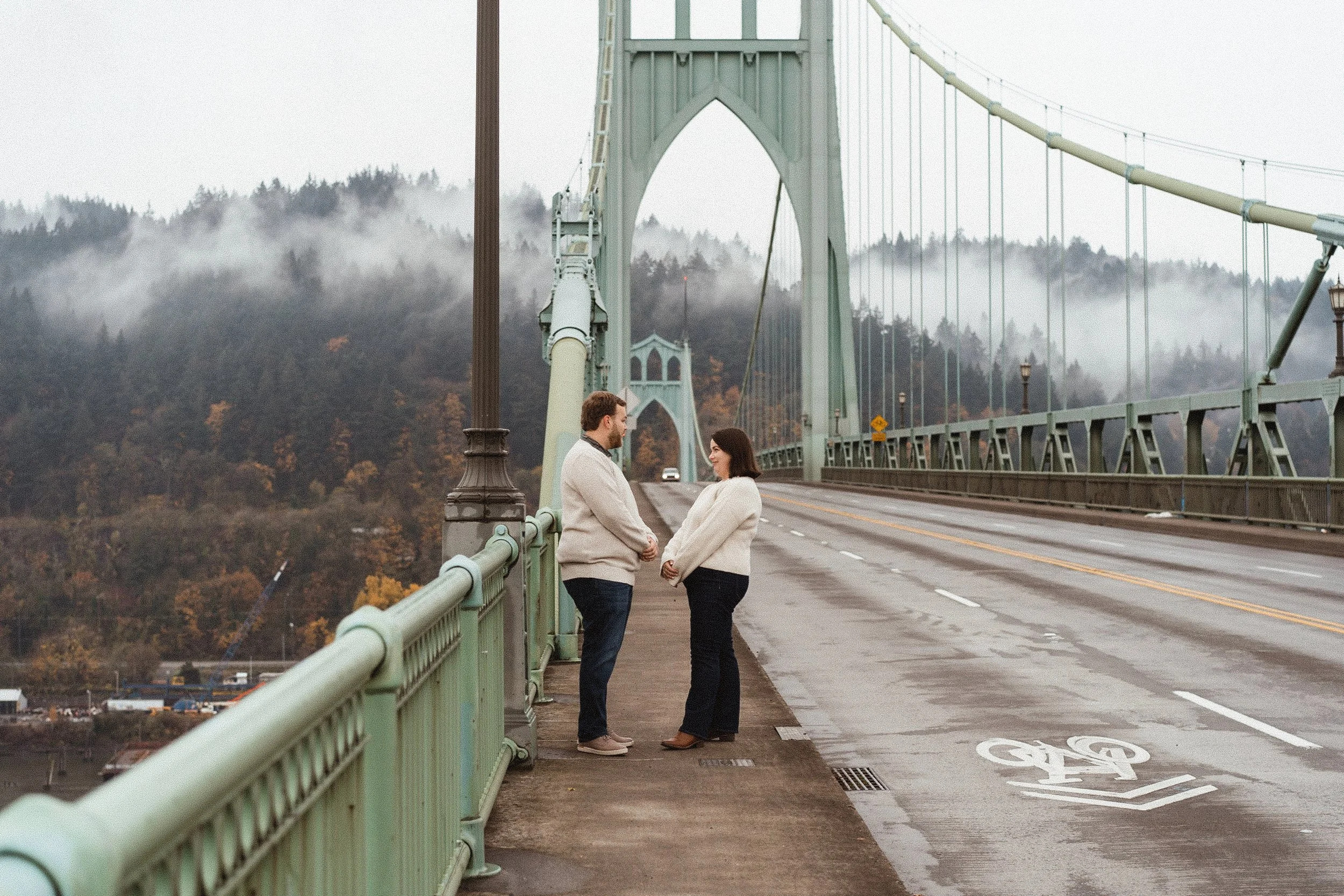 Engagement session on St John's Bridge
