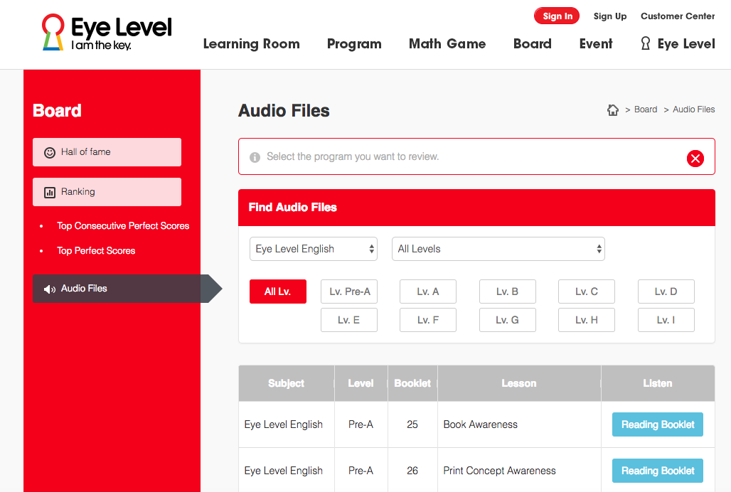 Eye Level Learning Math Eye Level Math & English