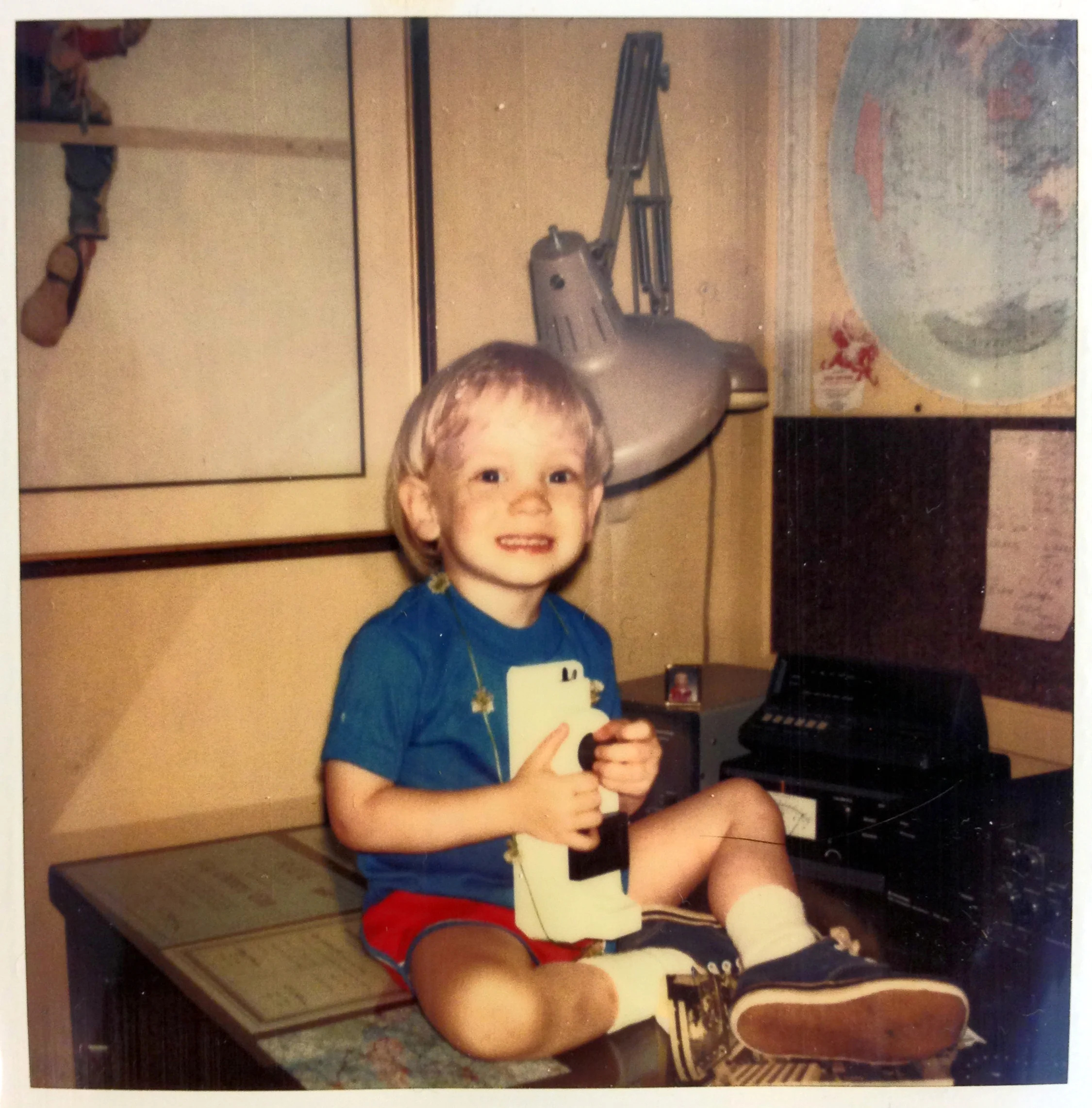 Me at my dad's station WAY before I got my license.