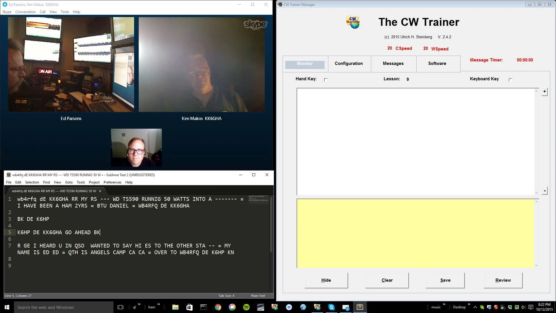 CW Academy in session.