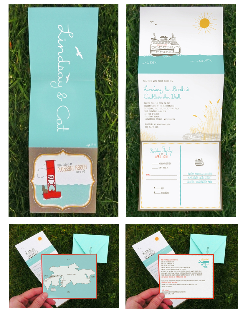 BEACH WEDDING INVITATION