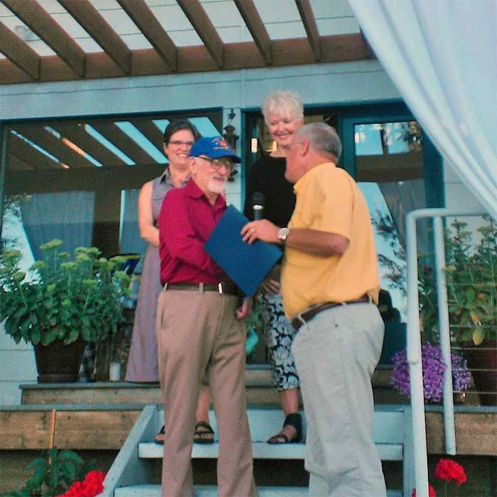 Whatcom County Executive Jack Louws recognizes Paul with "Paul Davis Day" on August 7, 2013. 